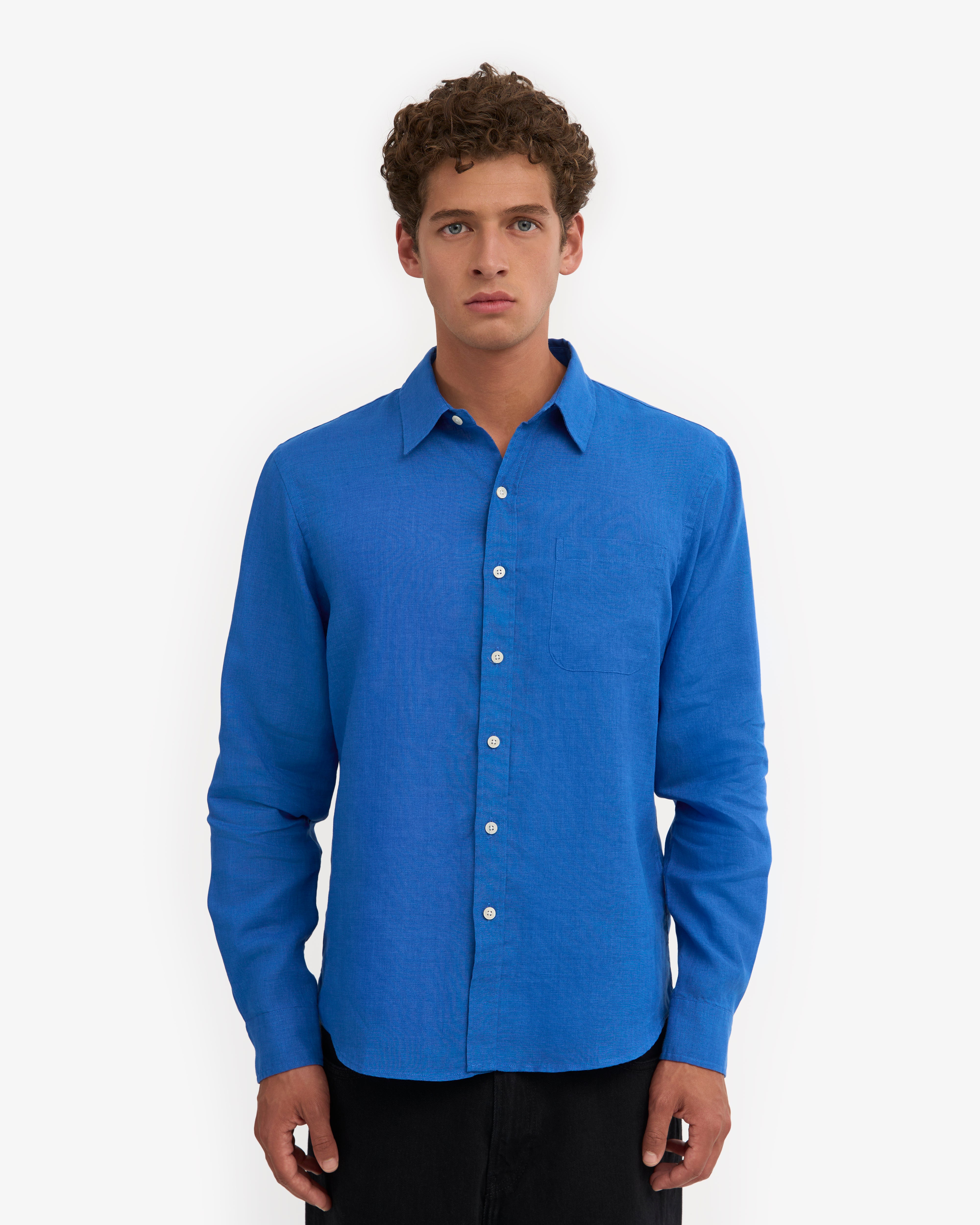 Linen Shirt - Pacific Blue