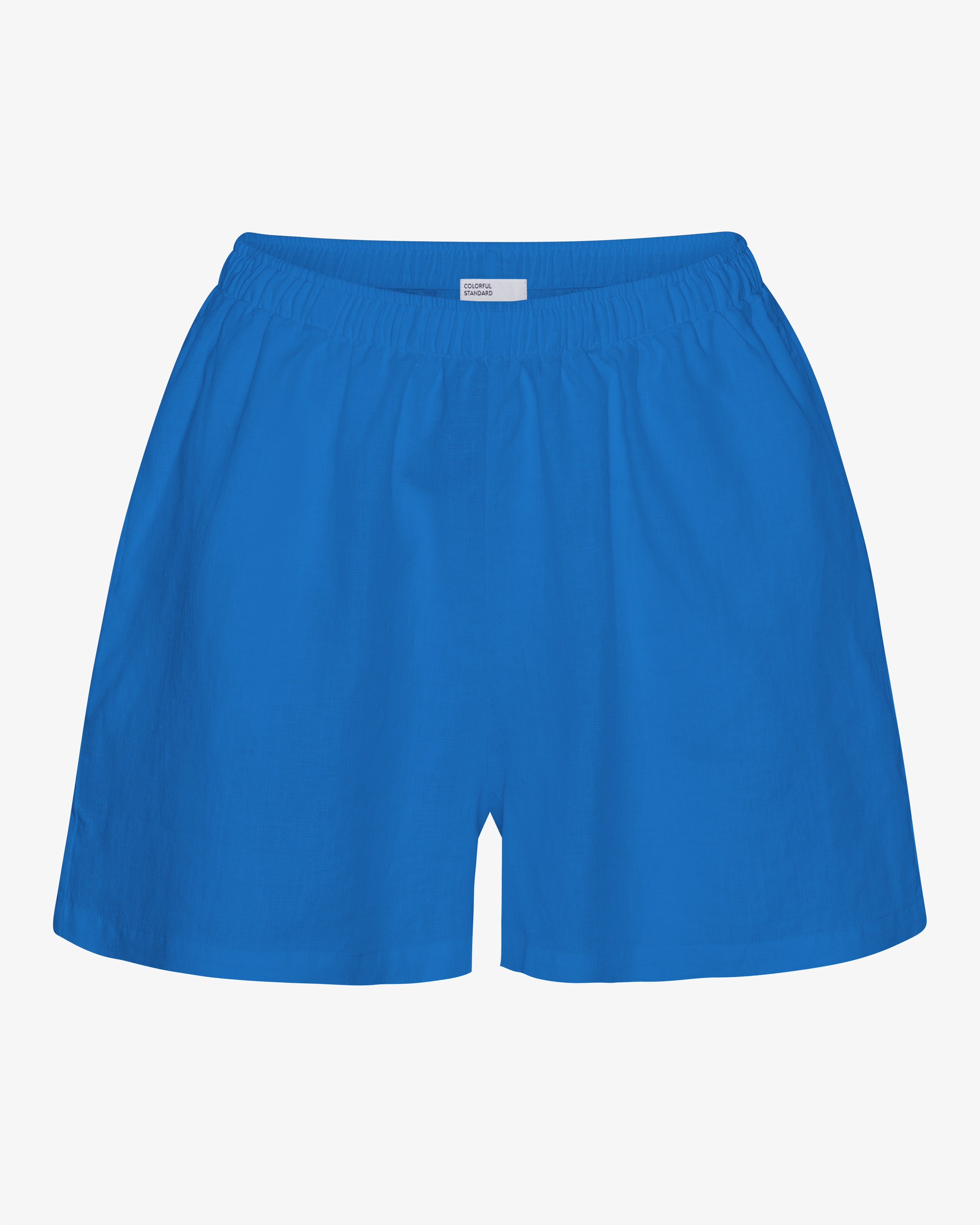 Linen Shorts - Pacific Blue