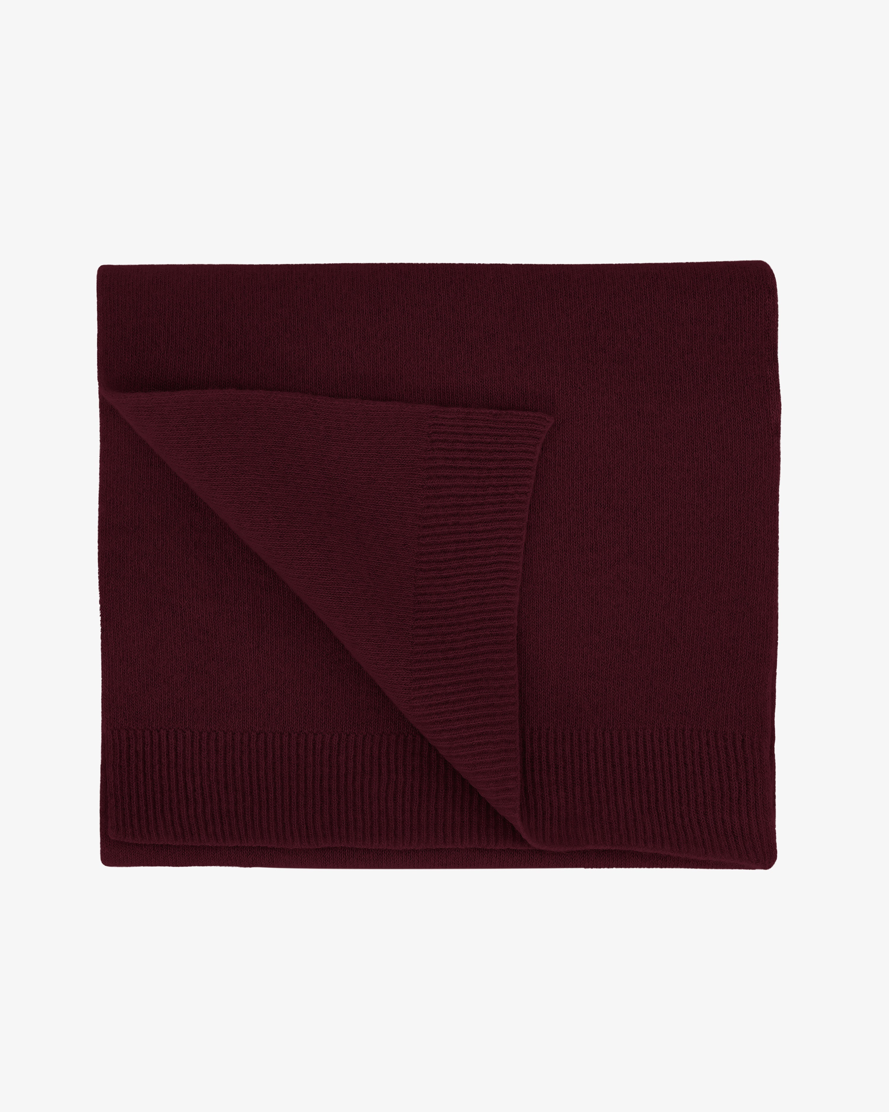 Merino Wool Scarf - Oxblood Red