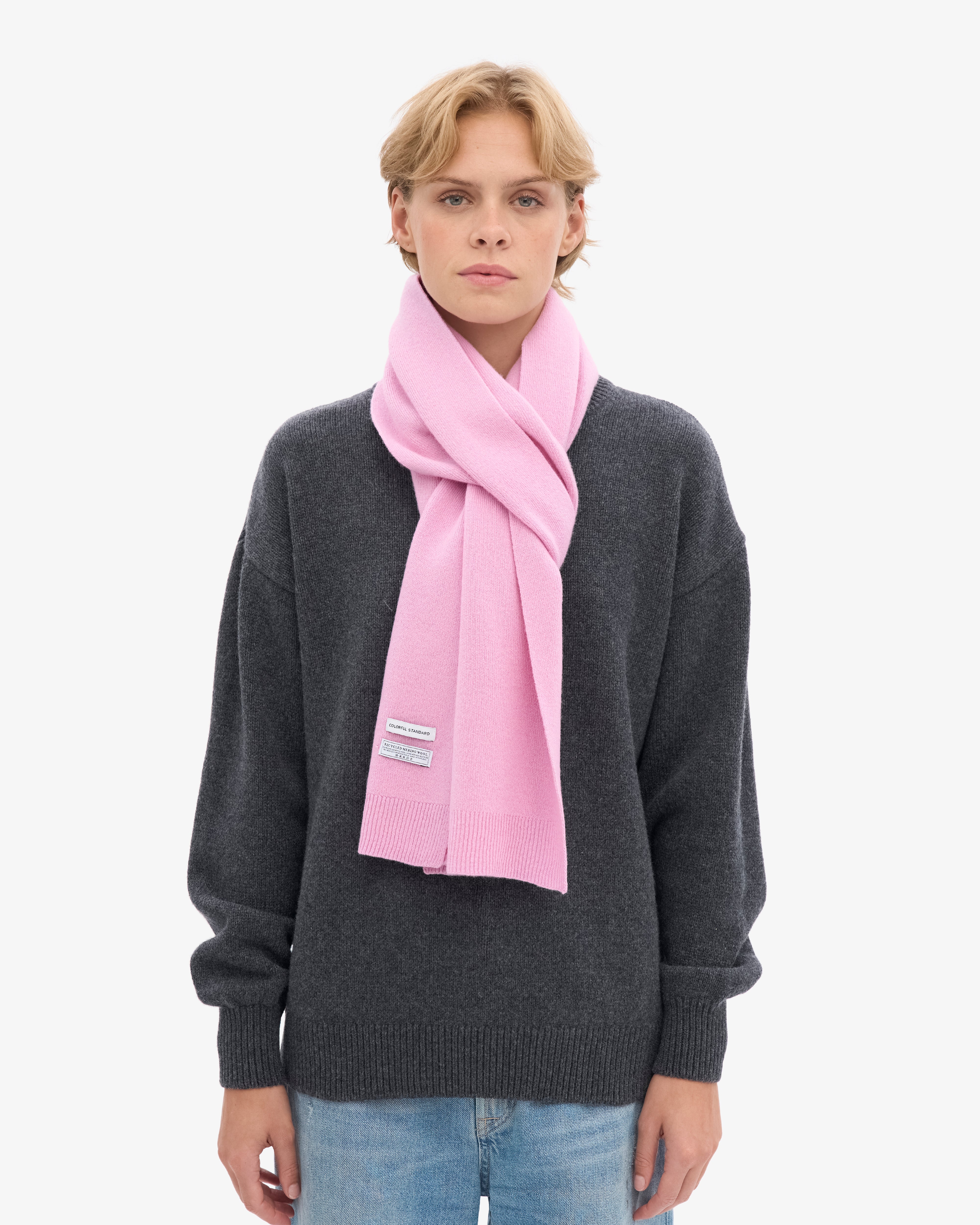 Merino Wool Scarf - Cherry Blossom