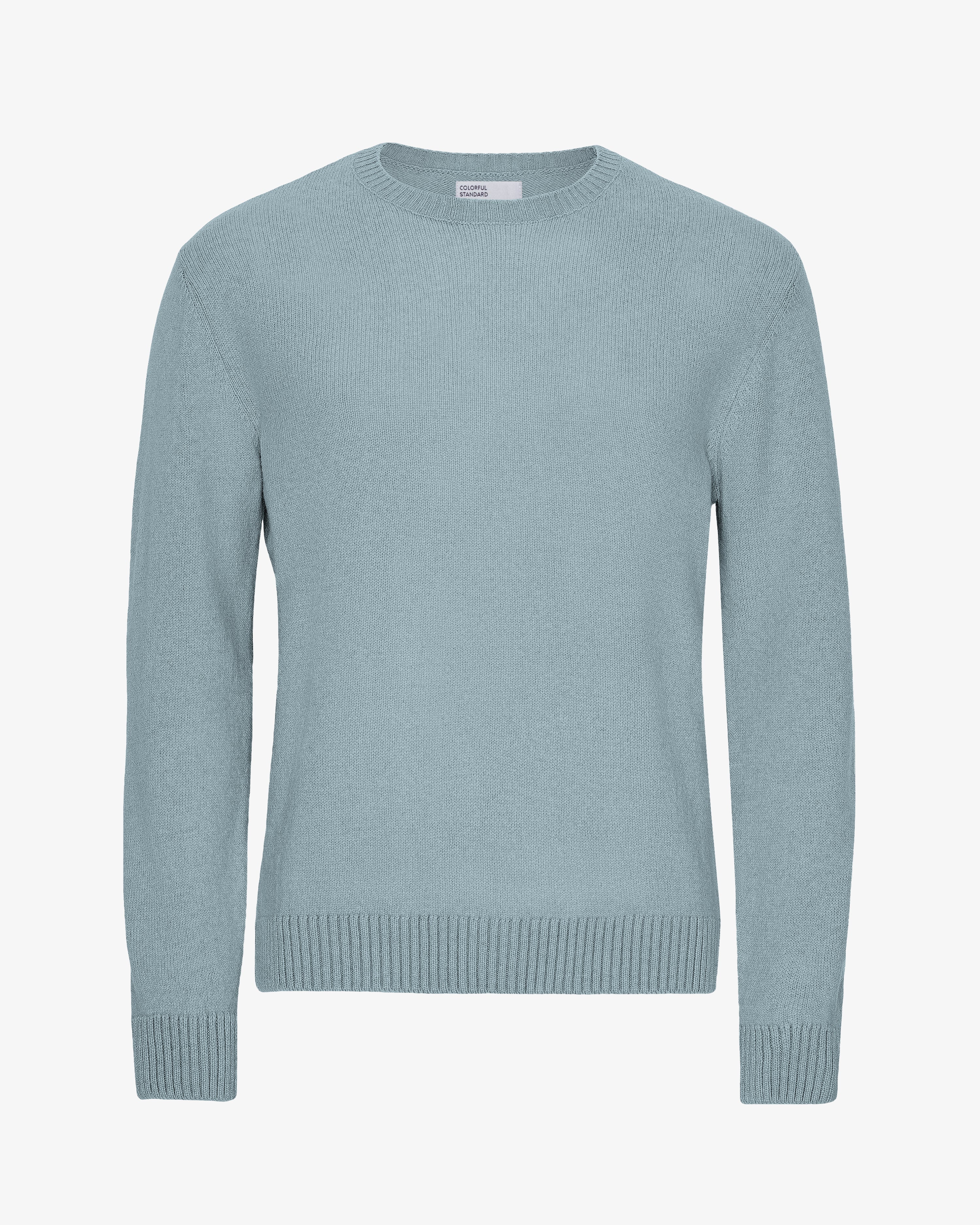Classic Merino Wool Crew - Stone Blue