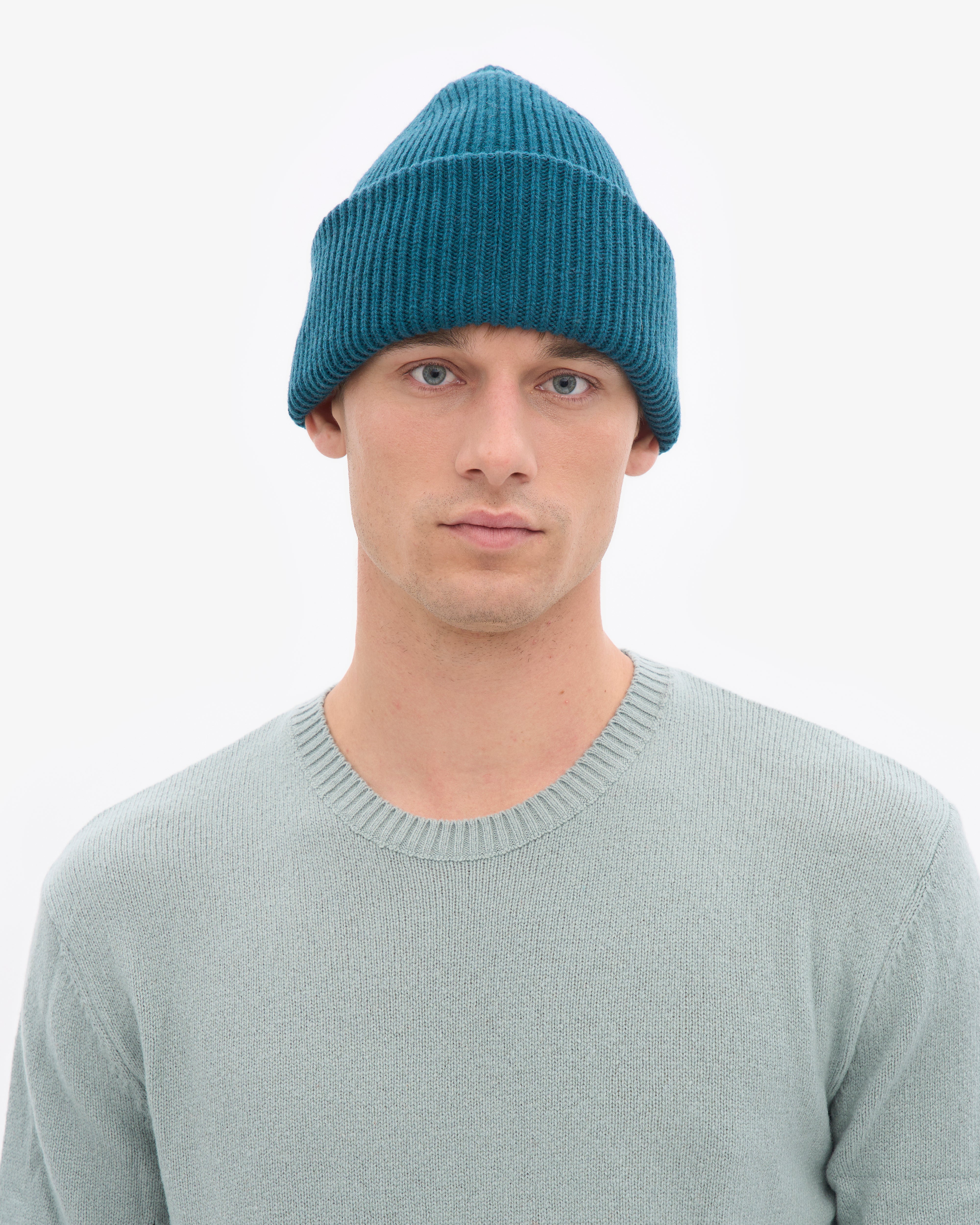 Merino Wool Hat - Ocean Green