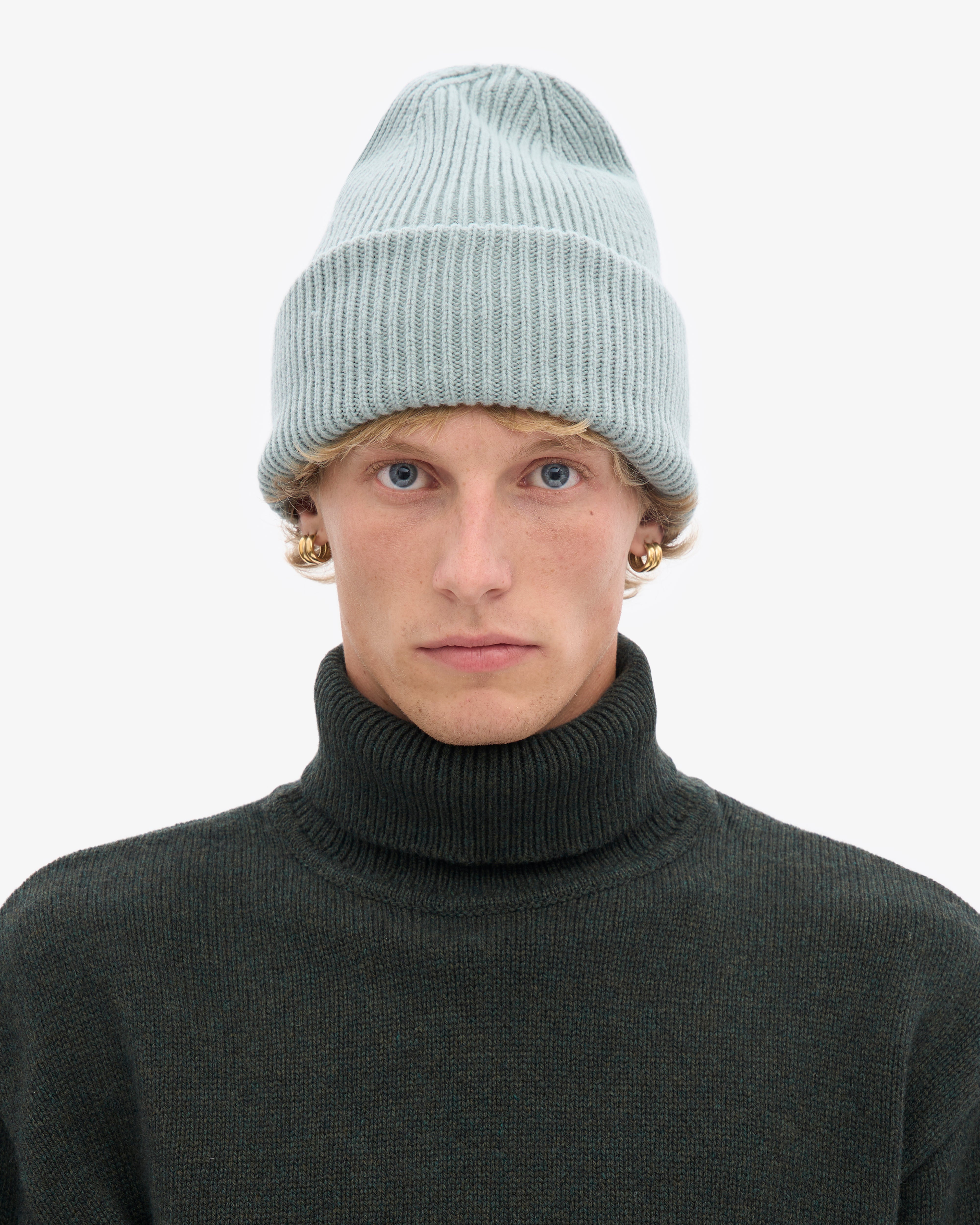 Merino Wool Hat - Steel Blue