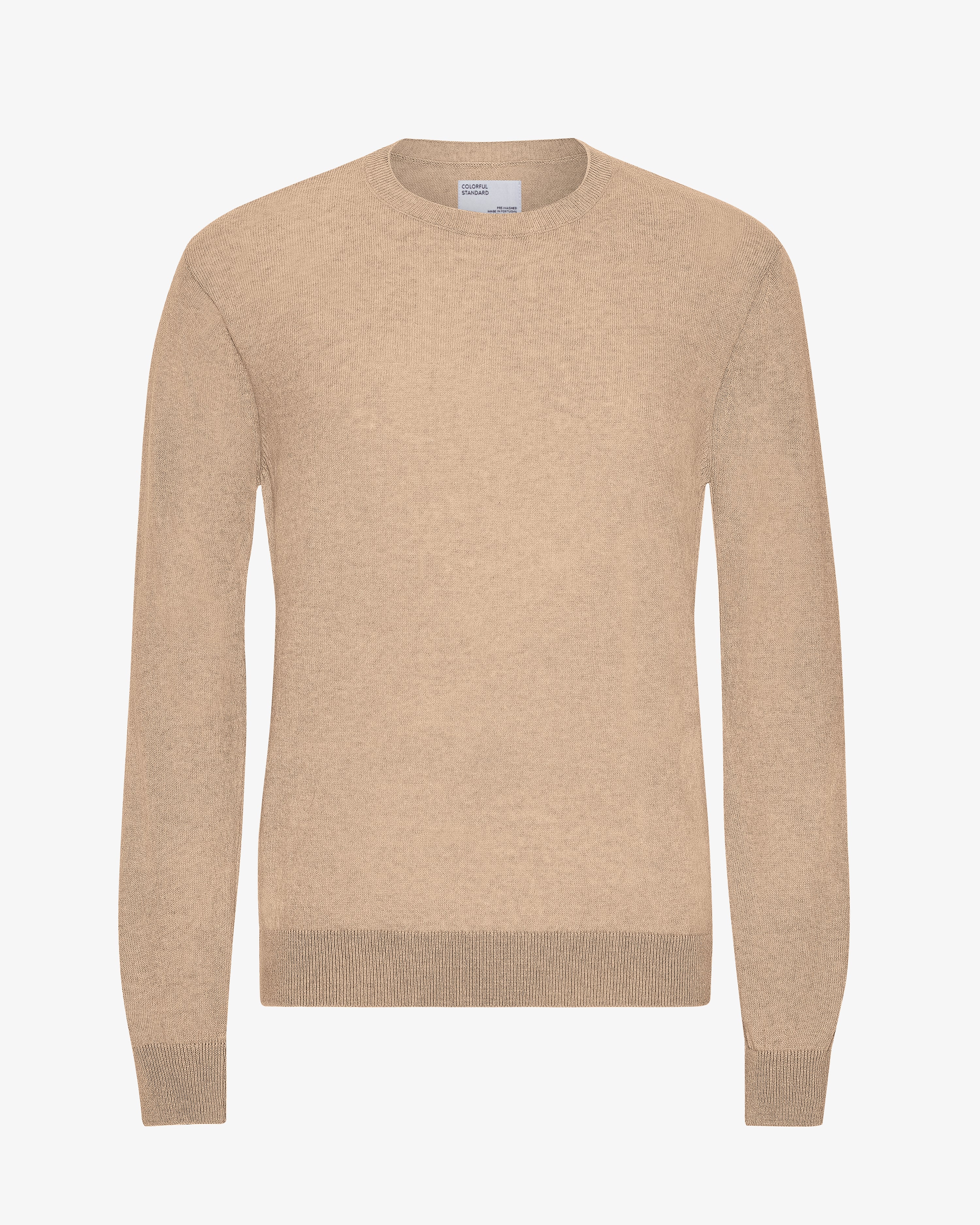 Light Merino Wool Crew - Honey Beige