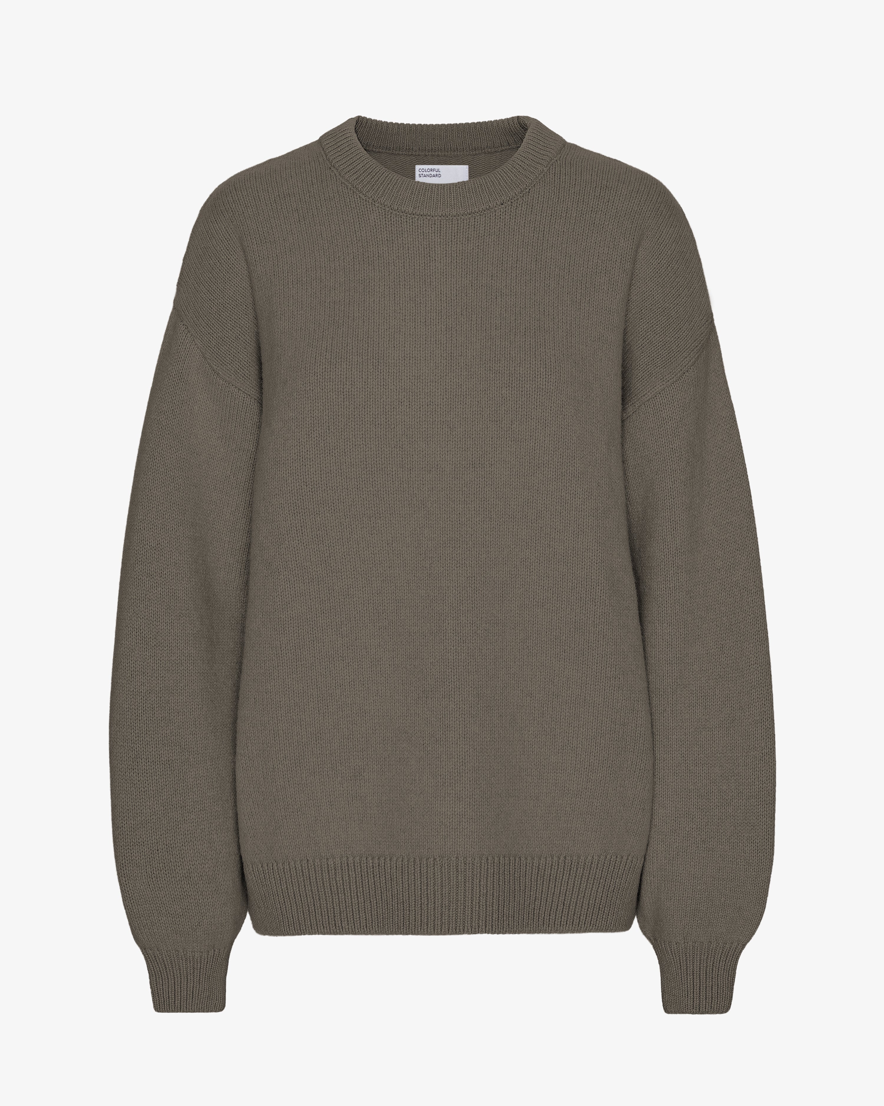 Oversized Merino Wool Crew - Dusty Olive