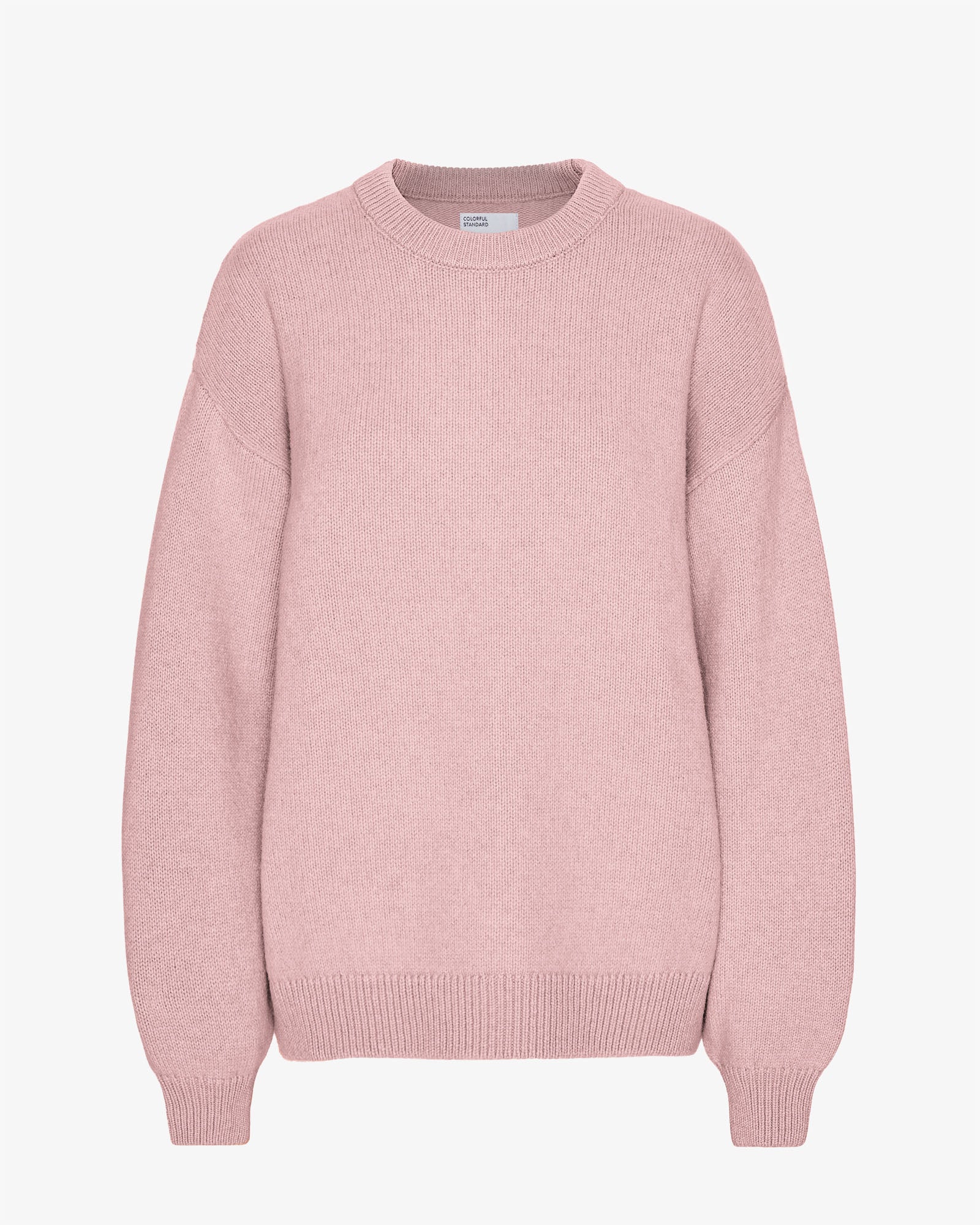 Oversized Merino Wool Crew - Faded Pink