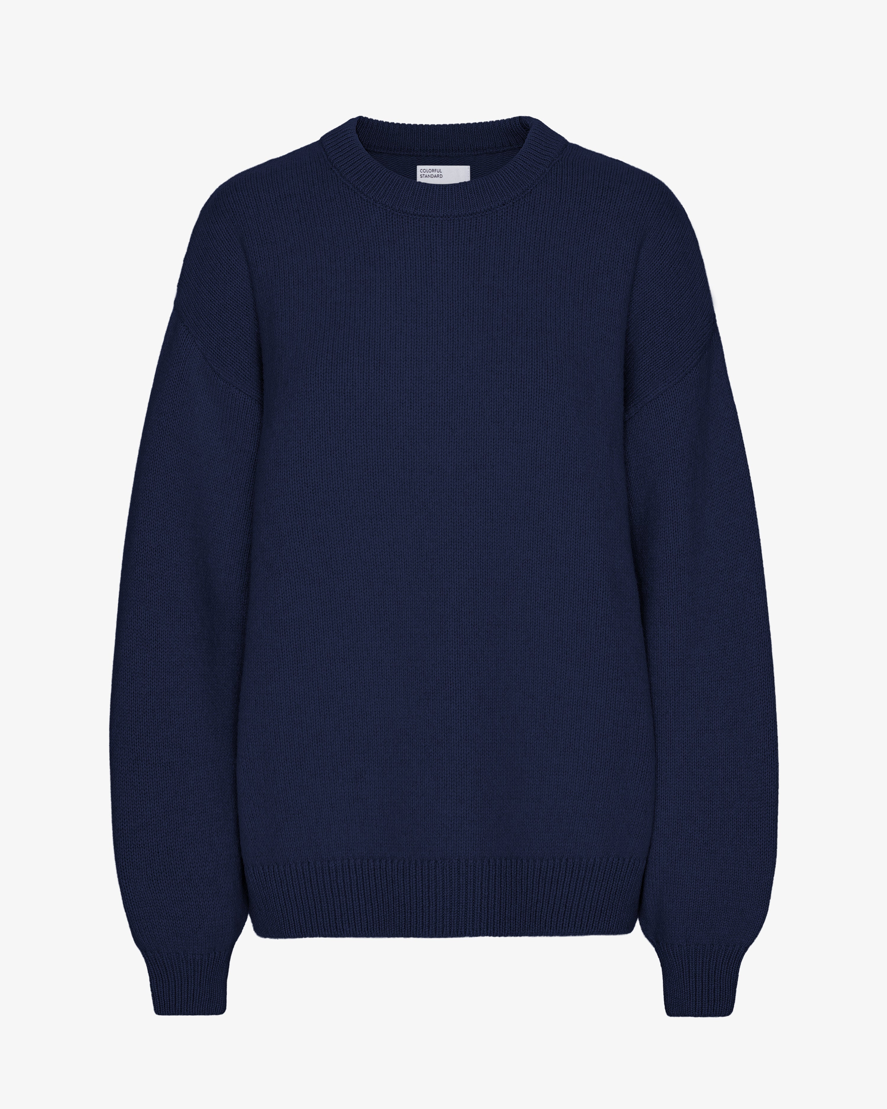 Oversized Merino Wool Crew - Marine Blue