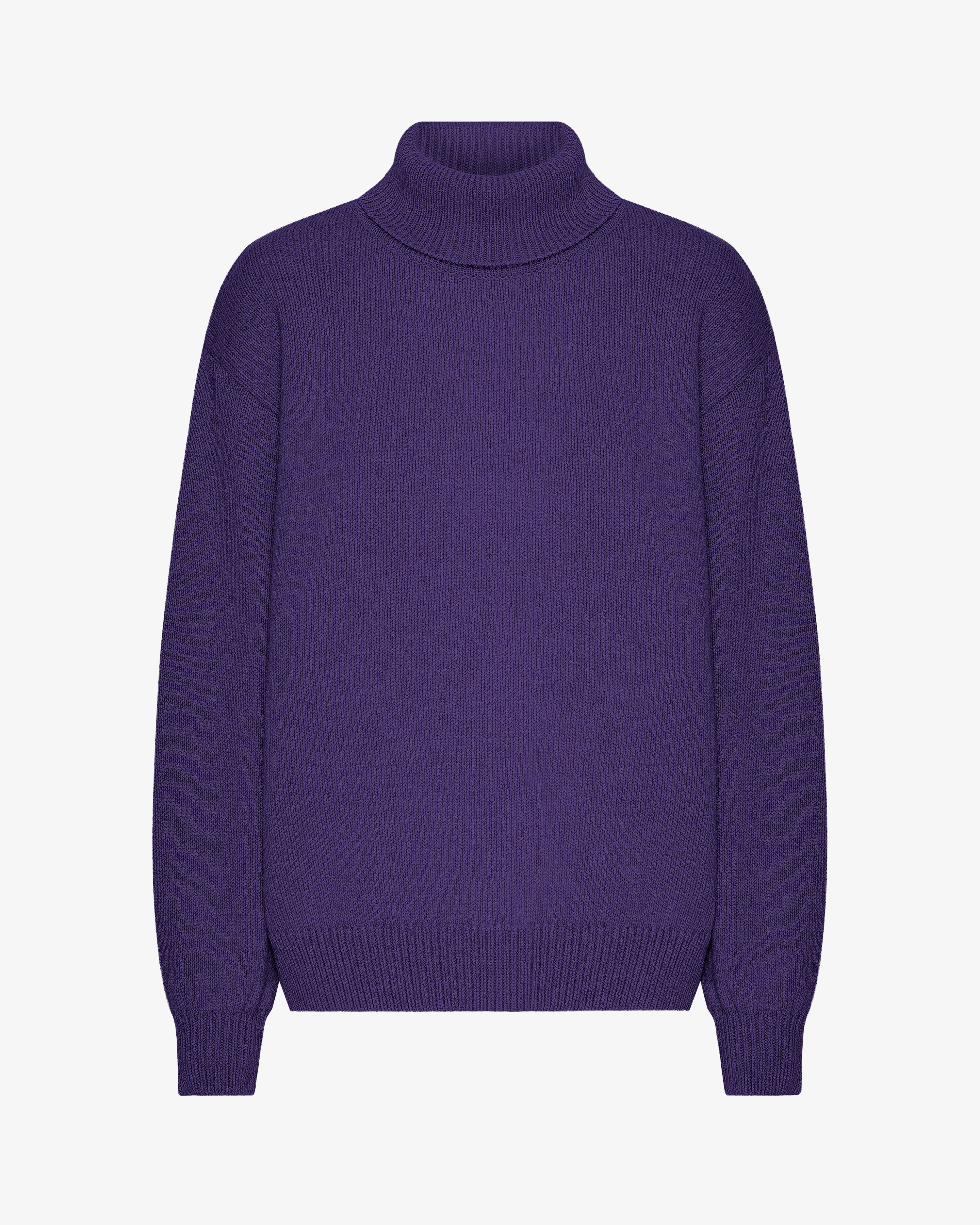 Merino Wool Turtleneck - Ultra Violet