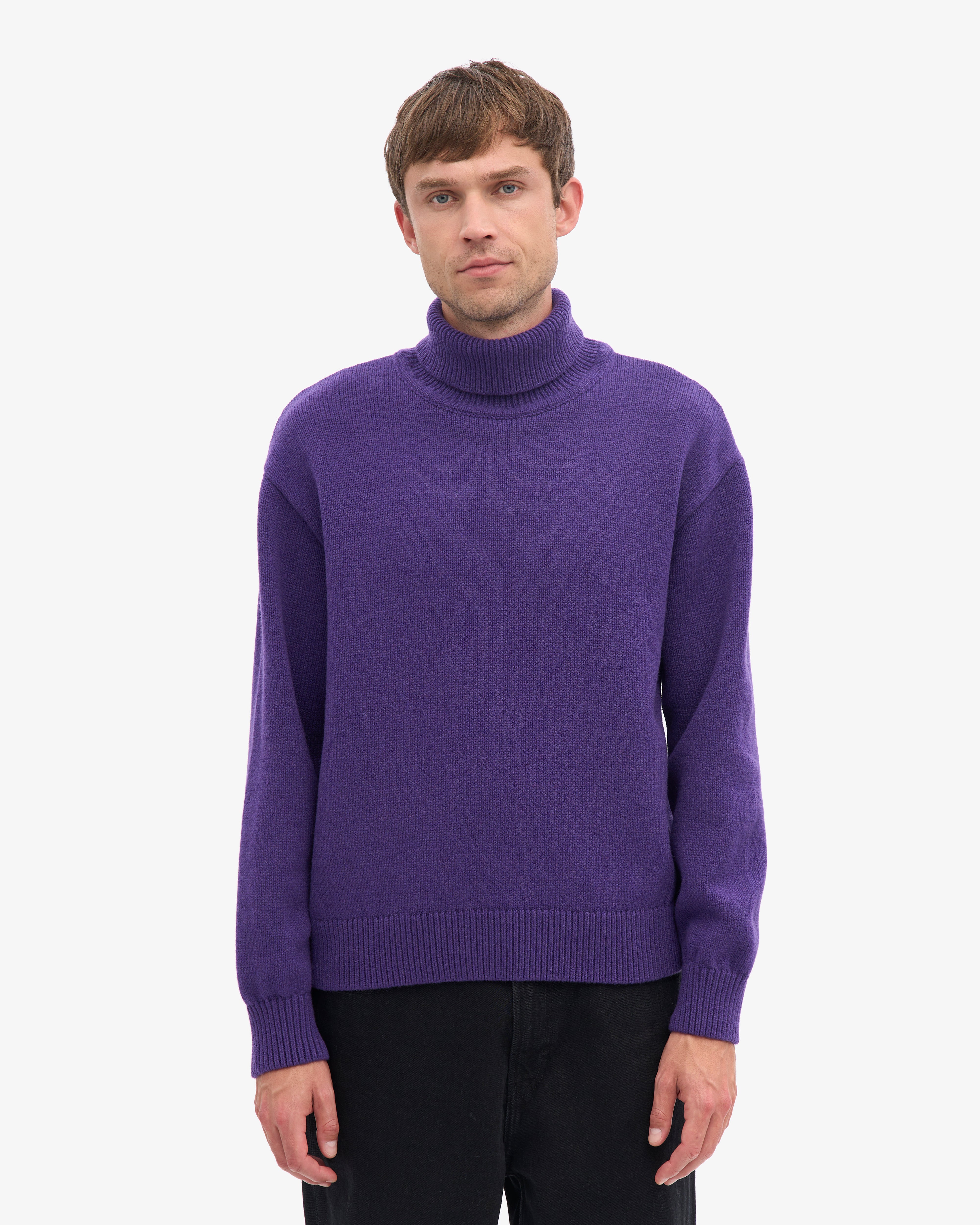 Merino Wool Turtleneck - Ultra Violet