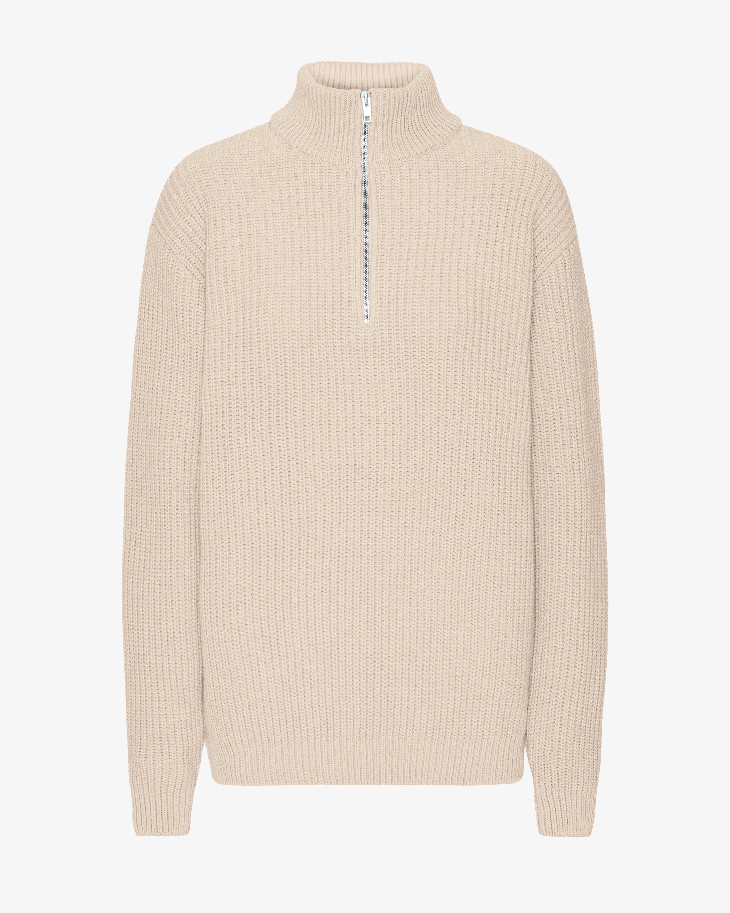 Merino Quarter Zip - Ivory White