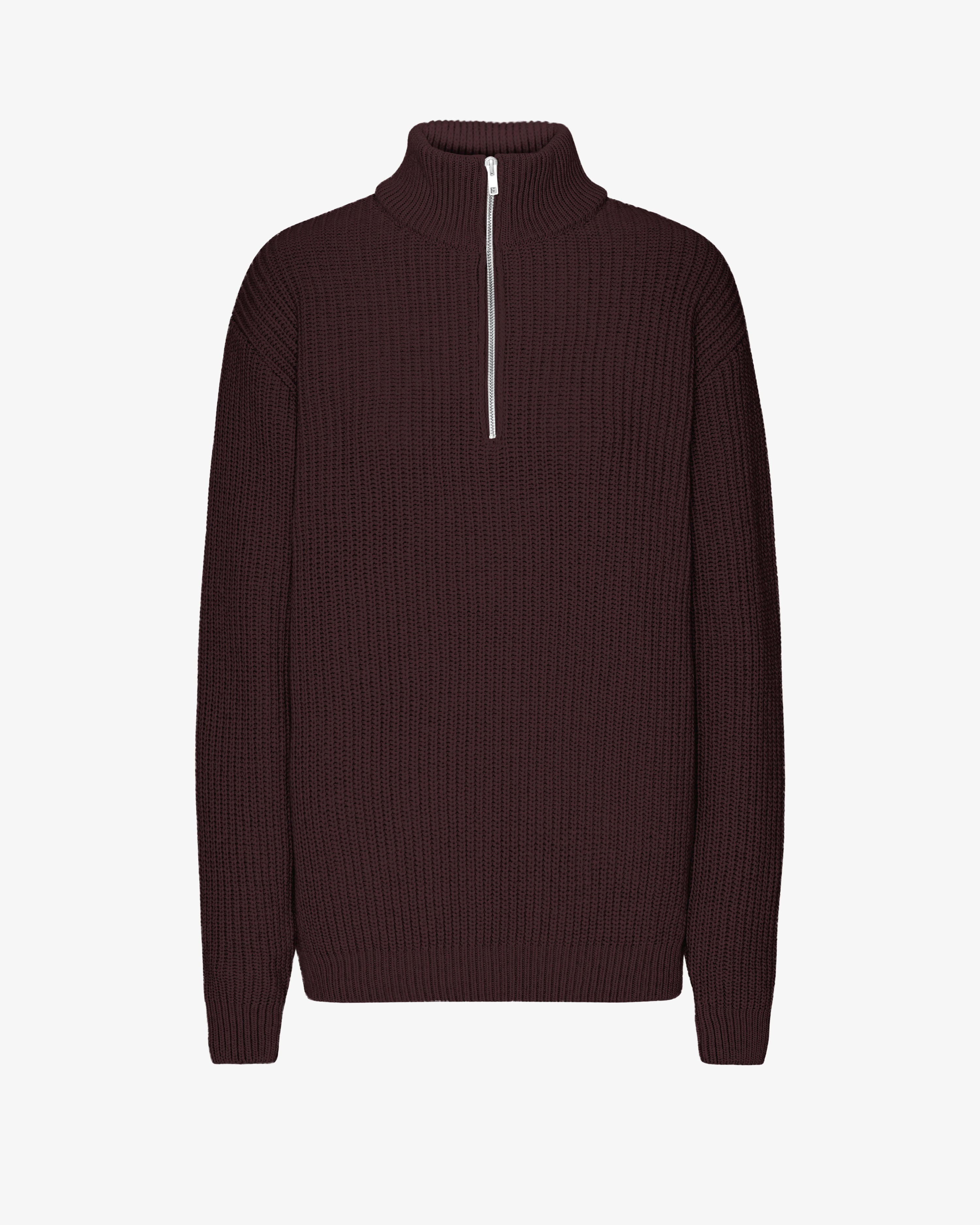 Merino Quarter Zip - Oxblood Red
