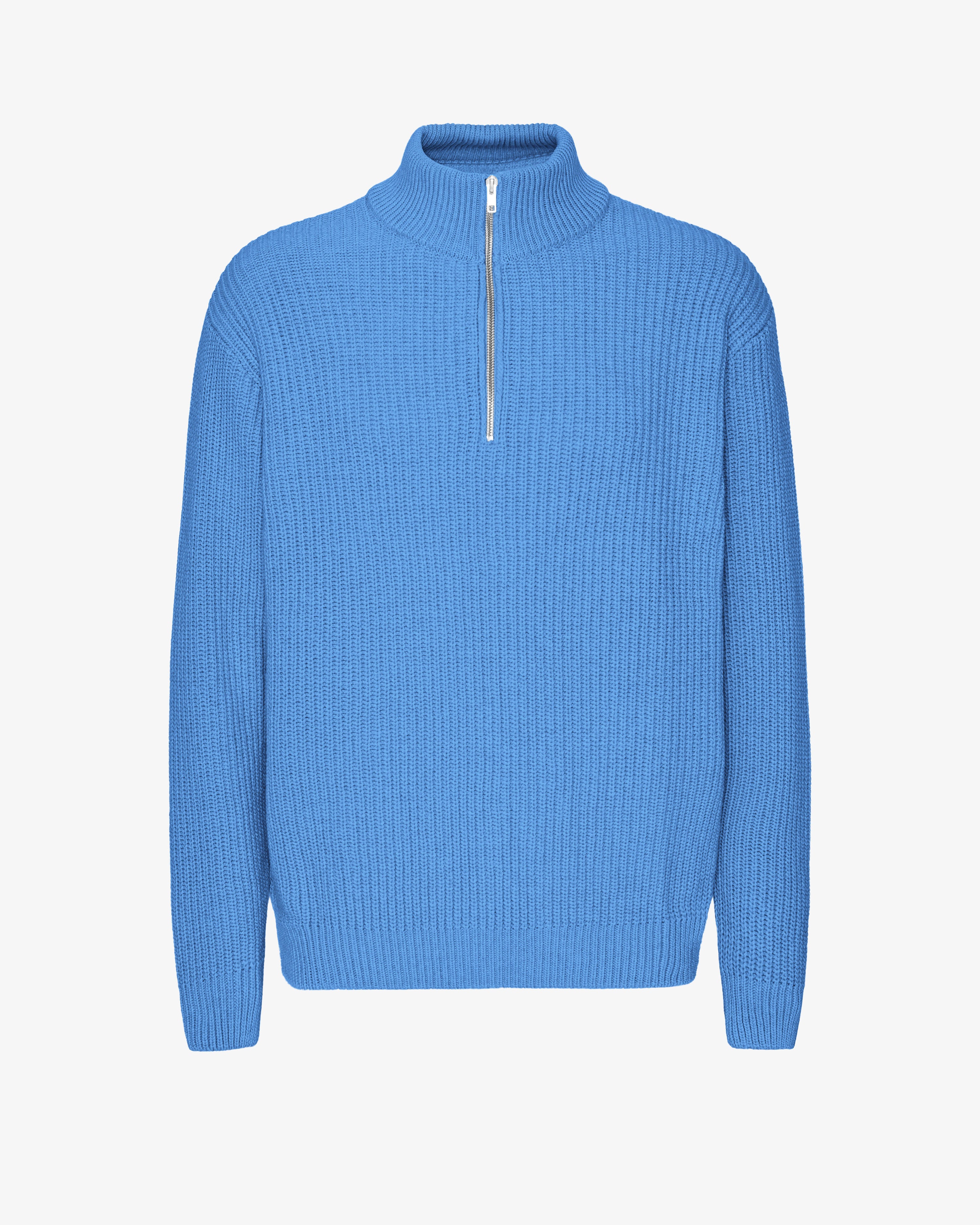 Merino Quarter Zip - Pacific Blue
