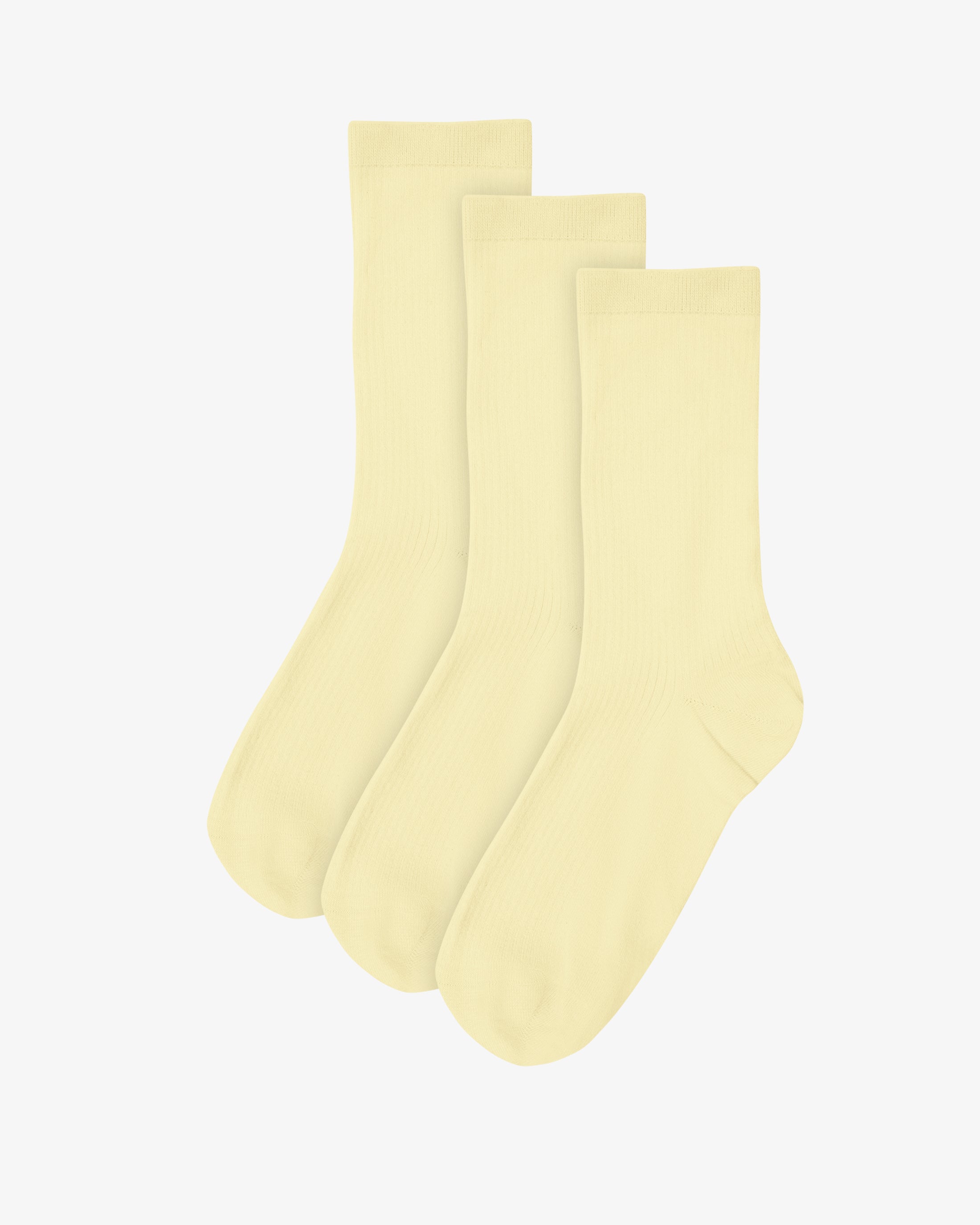 Women Classic Organic Sock - Soft Yellow (3-Pack)