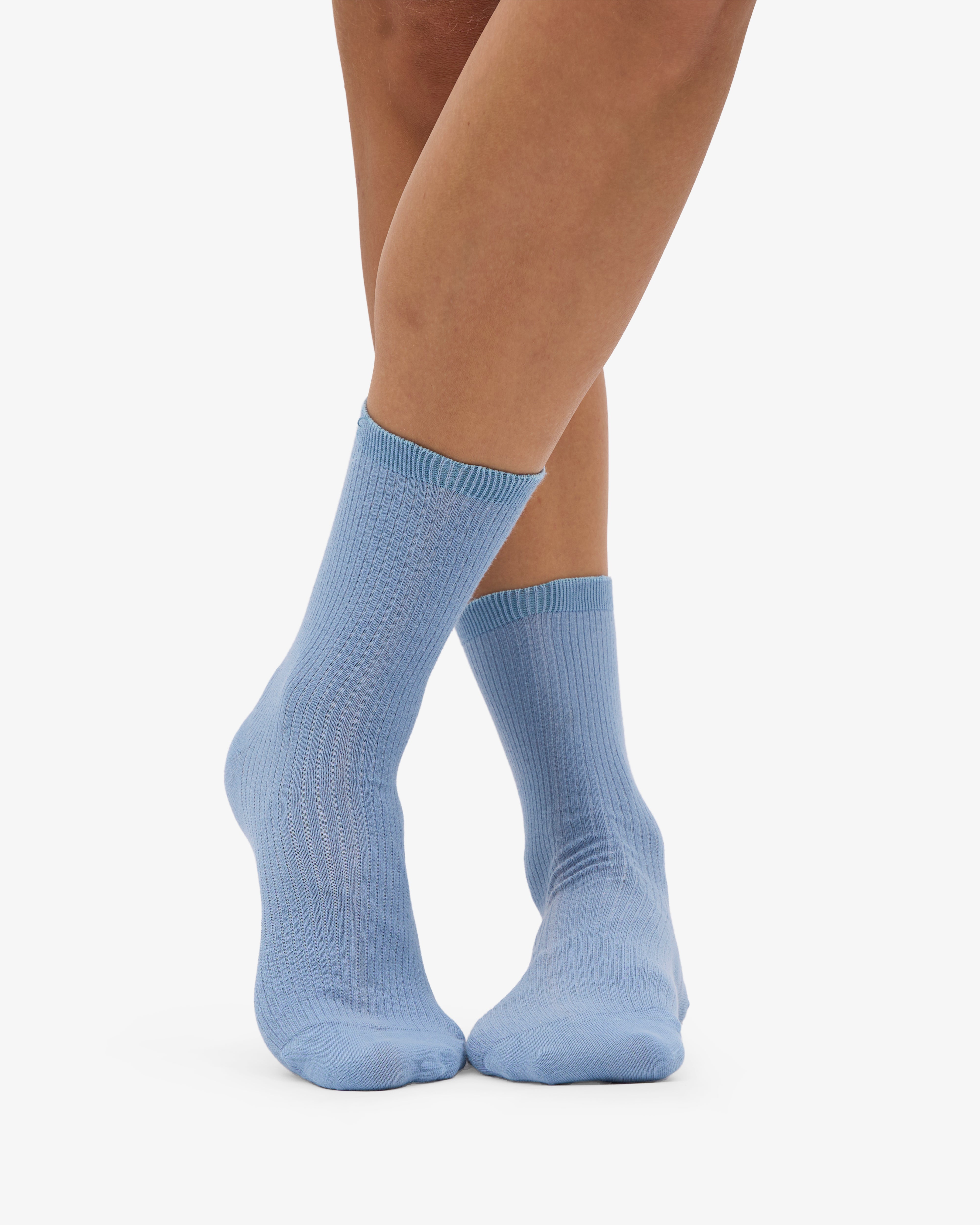 Women Classic Organic Sock - Steel Blue (3-Pack)