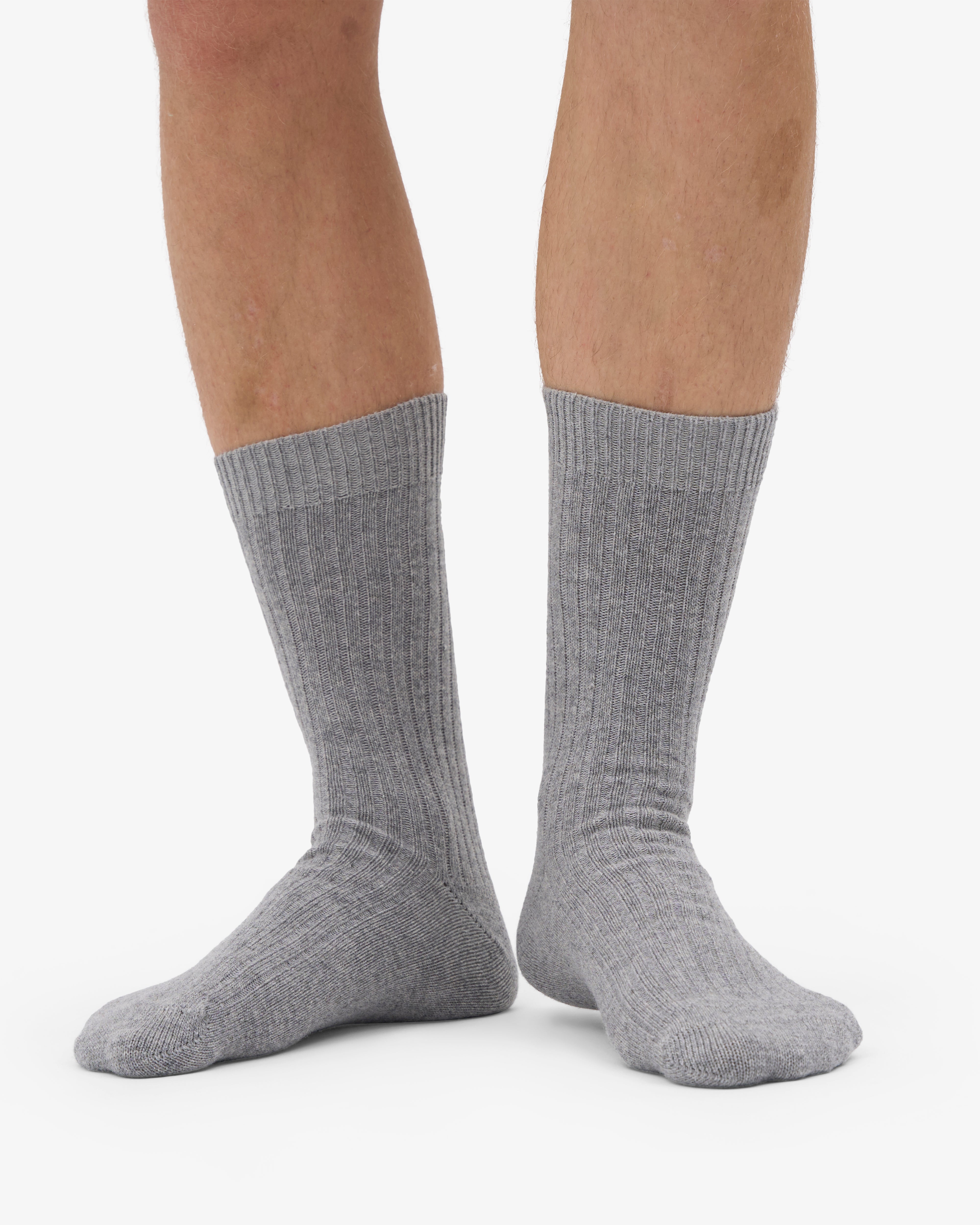 Merino Wool Blend Sock - Heather Grey