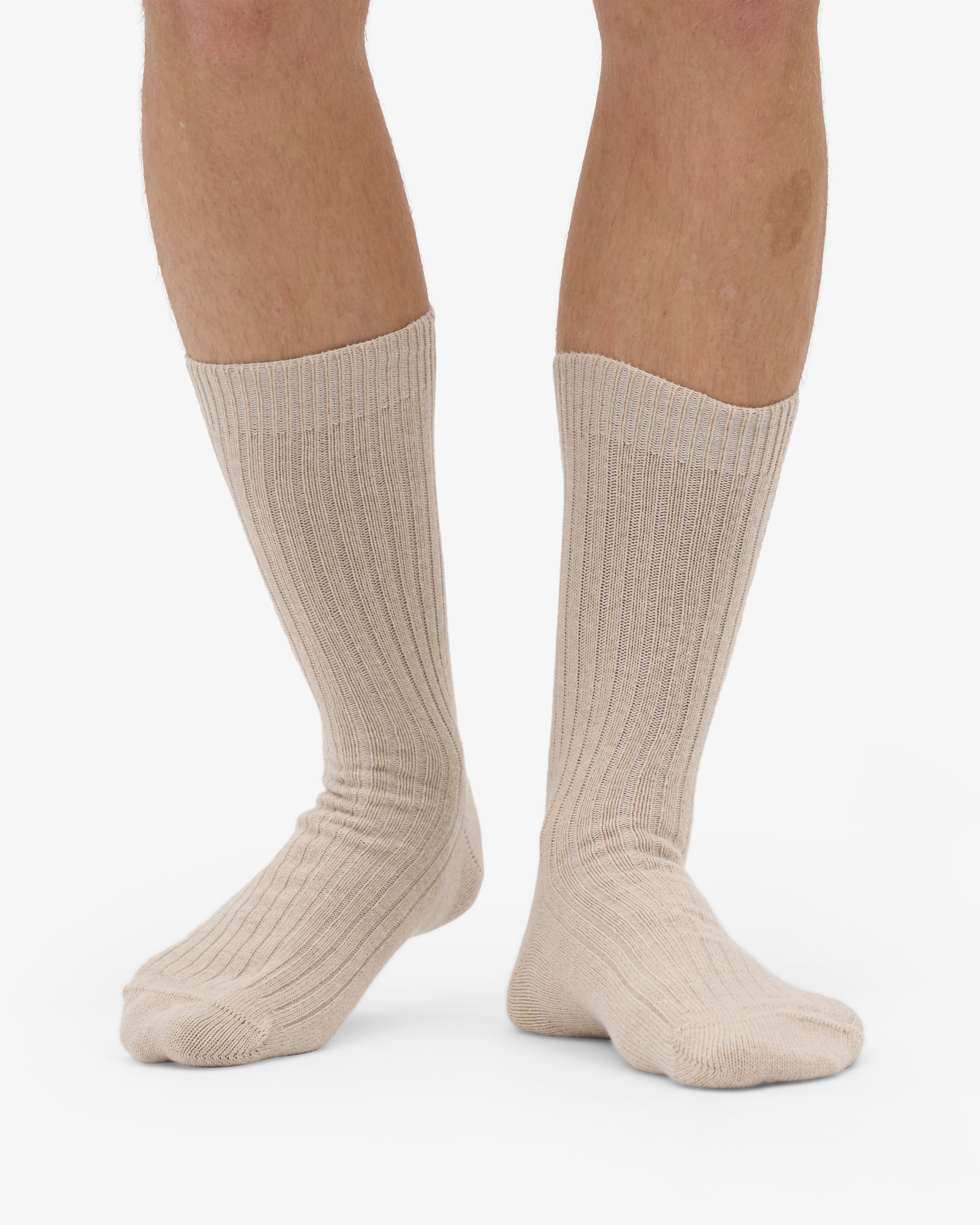 Merino Wool Blend Sock - Ivory White