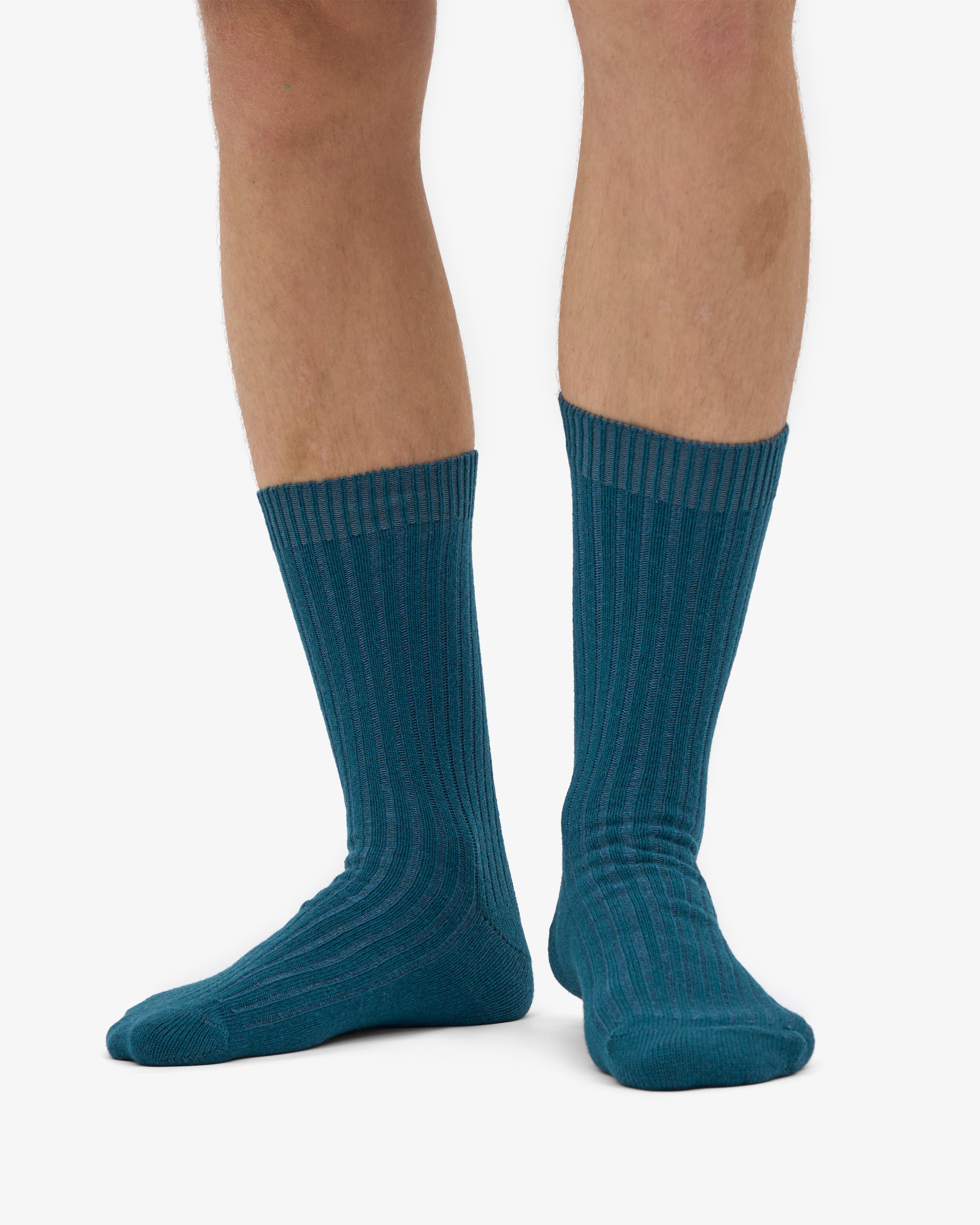Merino Wool Blend Sock - Ocean Green