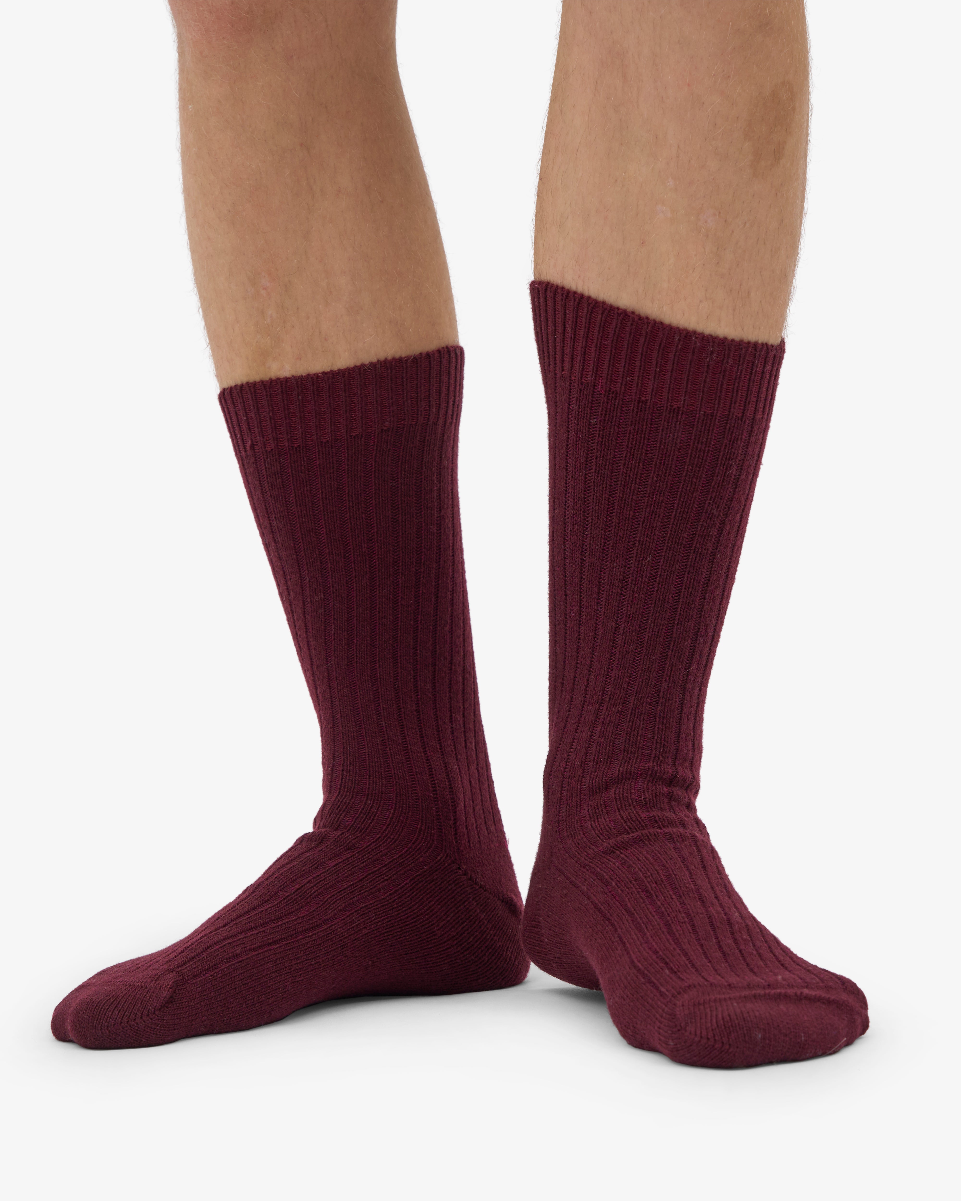 Merino Wool Blend Sock - Oxblood Red