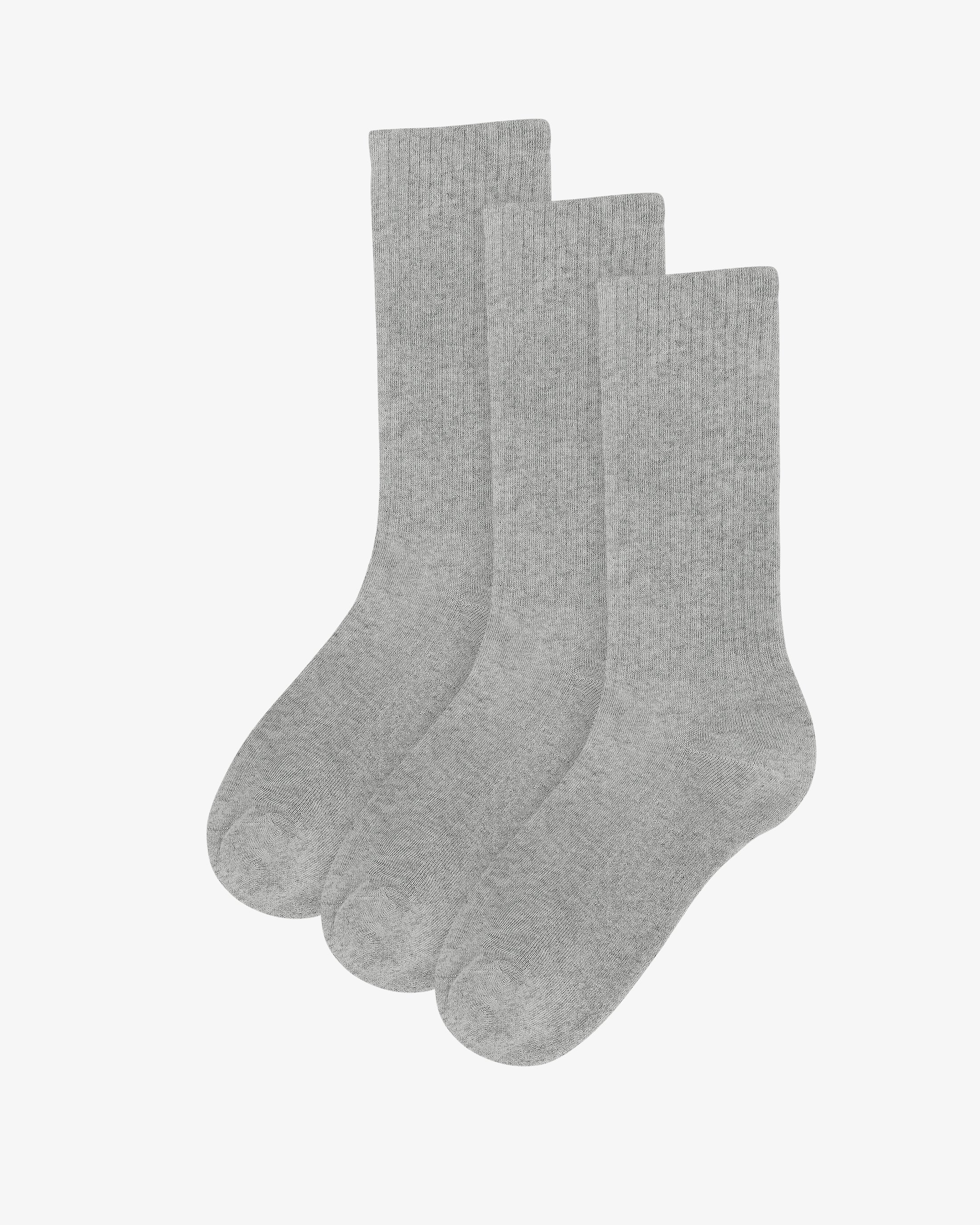 Organic Active Sock - Heather Grey (3-Pack)