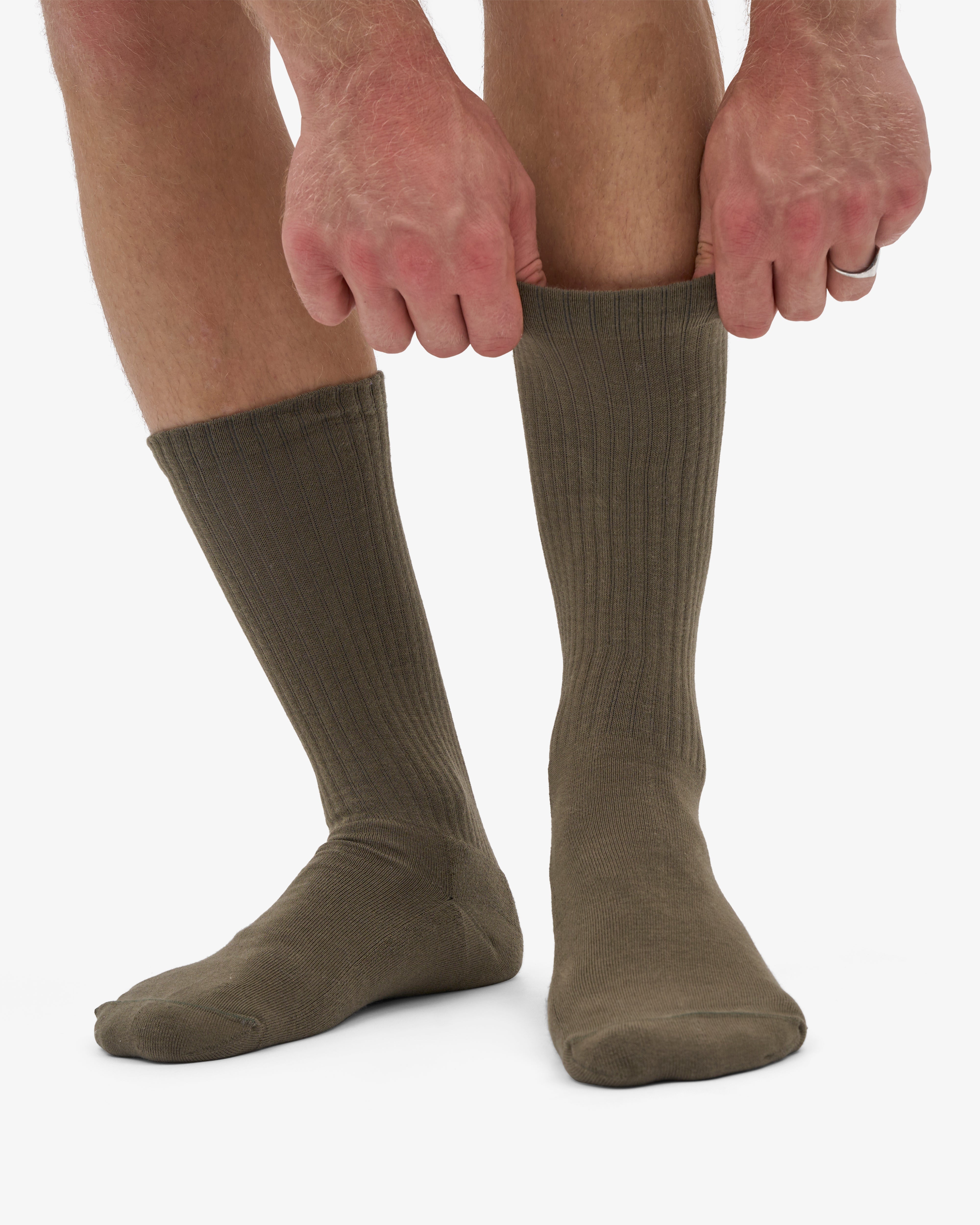Organic Active Sock - Dusty Olive (3-Pack)