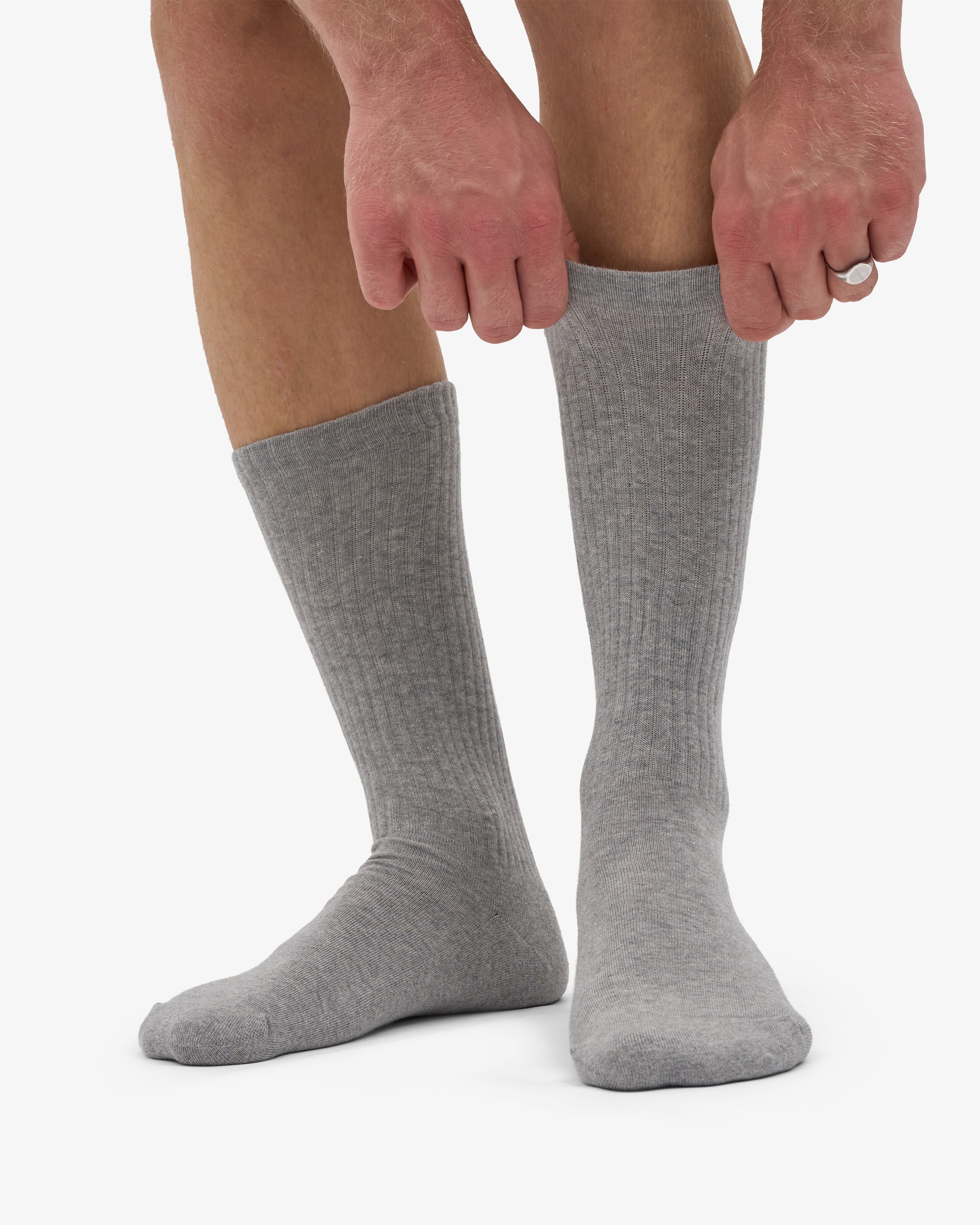 Organic Active Sock - Heather Grey (3-Pack)