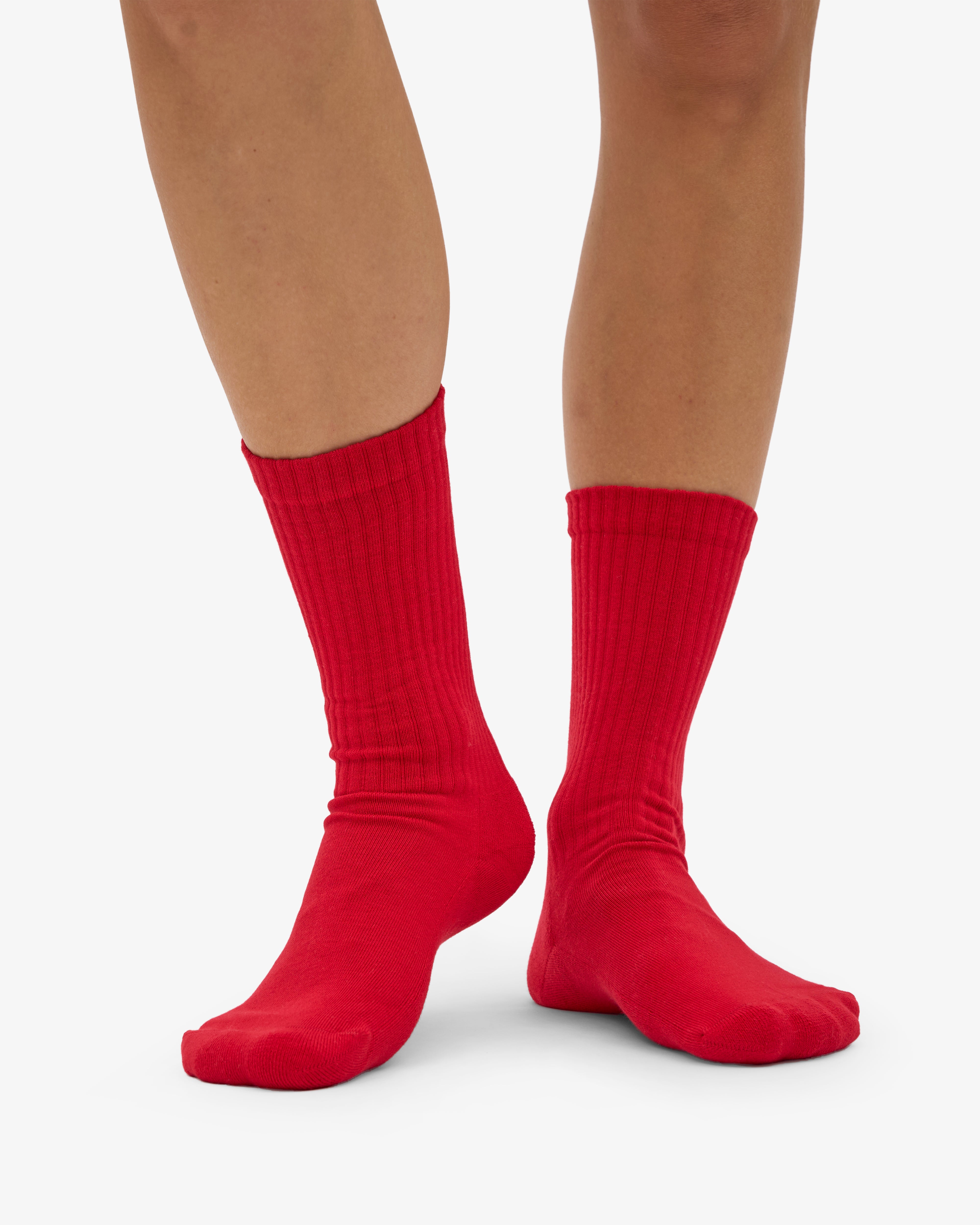 Organic Active Sock - Scarlet Red (3-Pack)