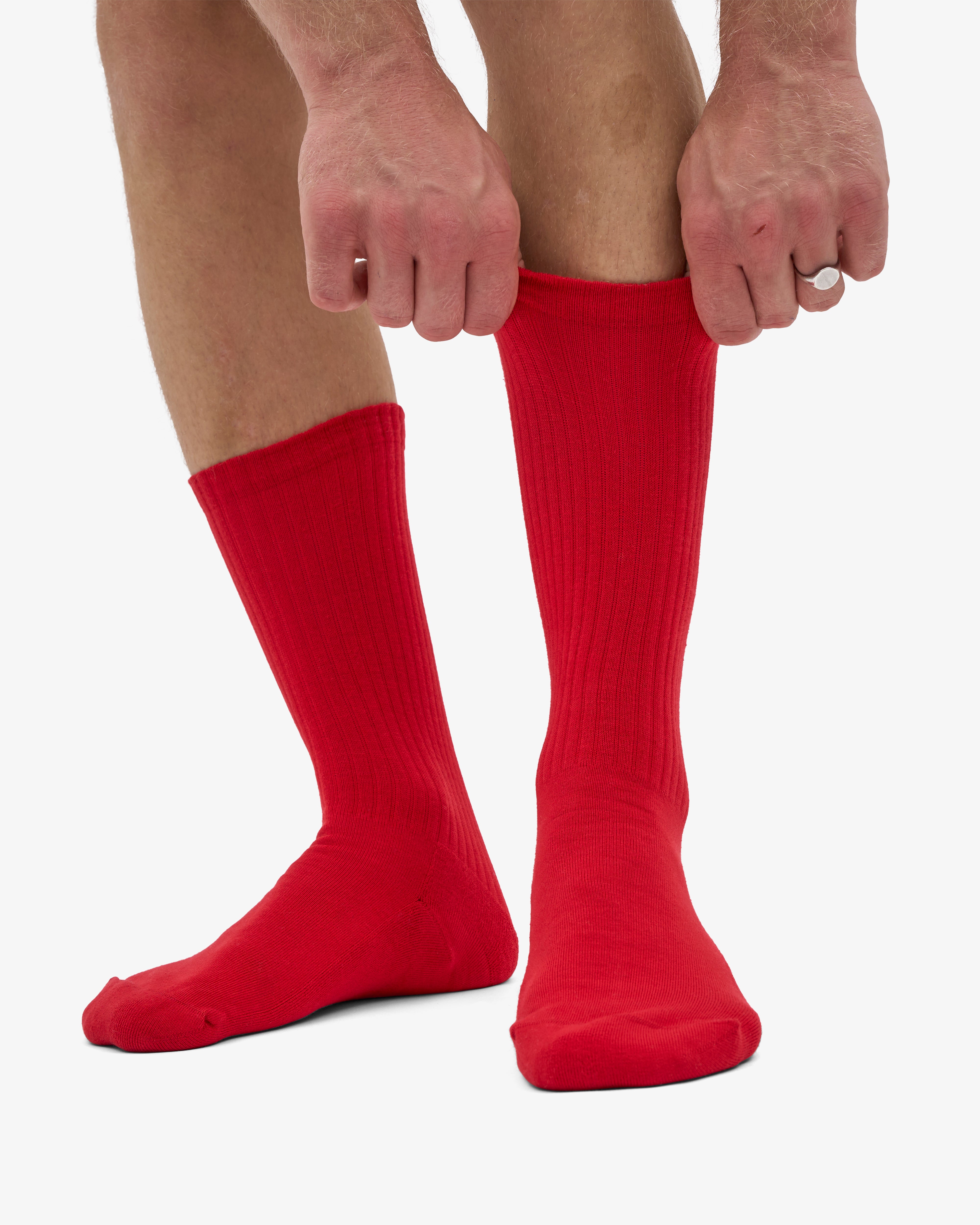 Organic Active Sock - Scarlet Red (3-Pack)