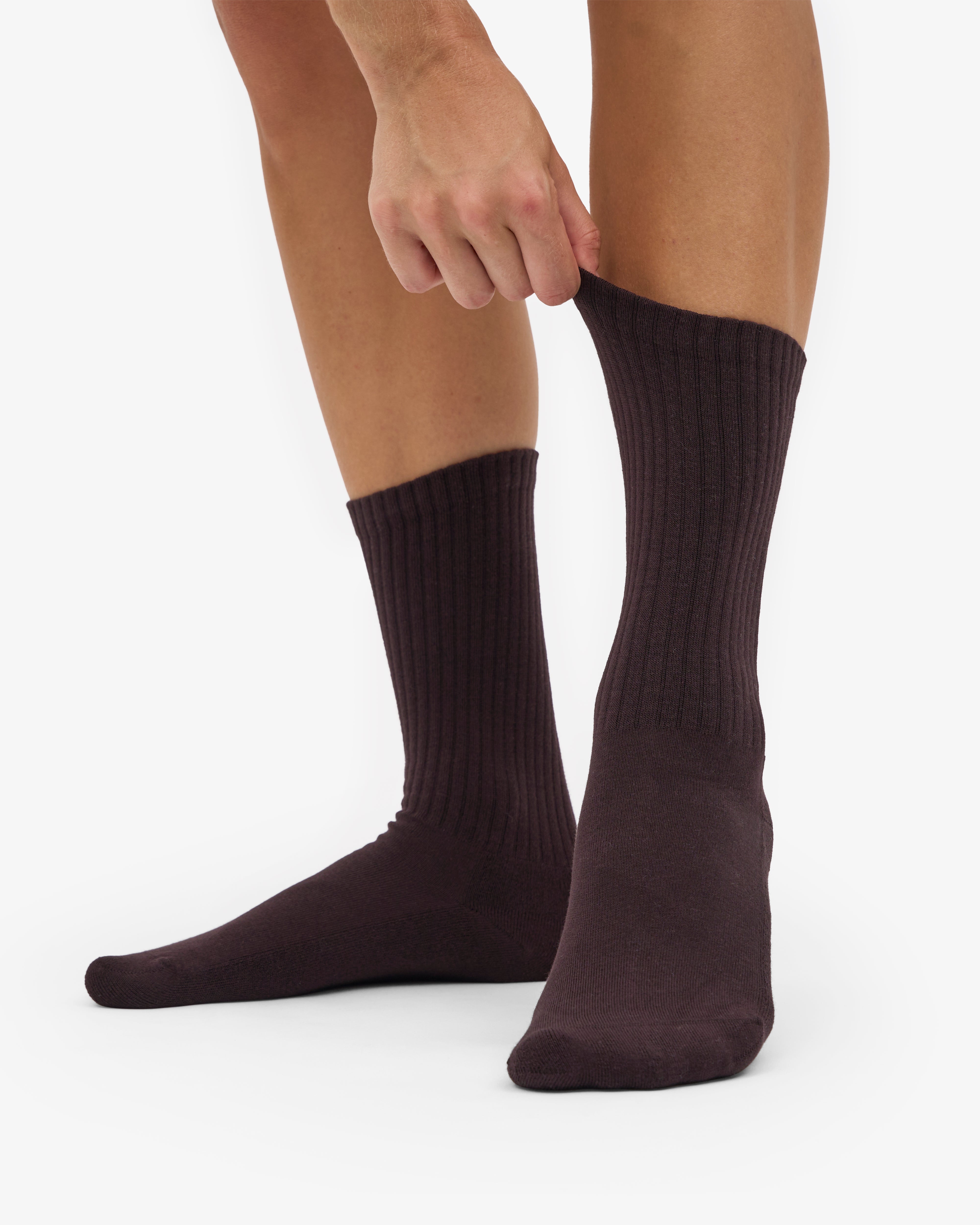 Organic Active Sock - Coffee Brown (3-Pack)