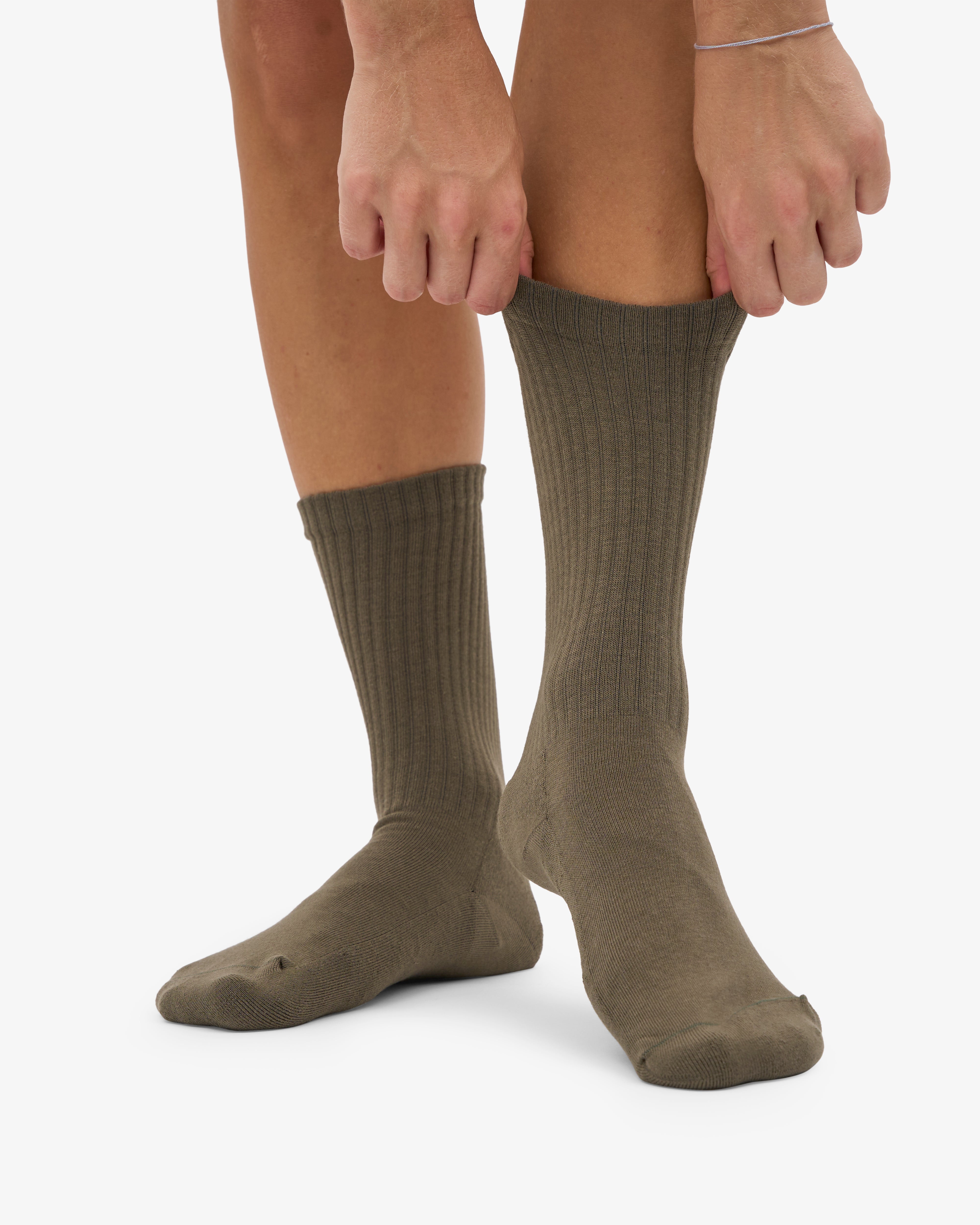 Organic Active Sock - Dusty Olive (3-Pack)