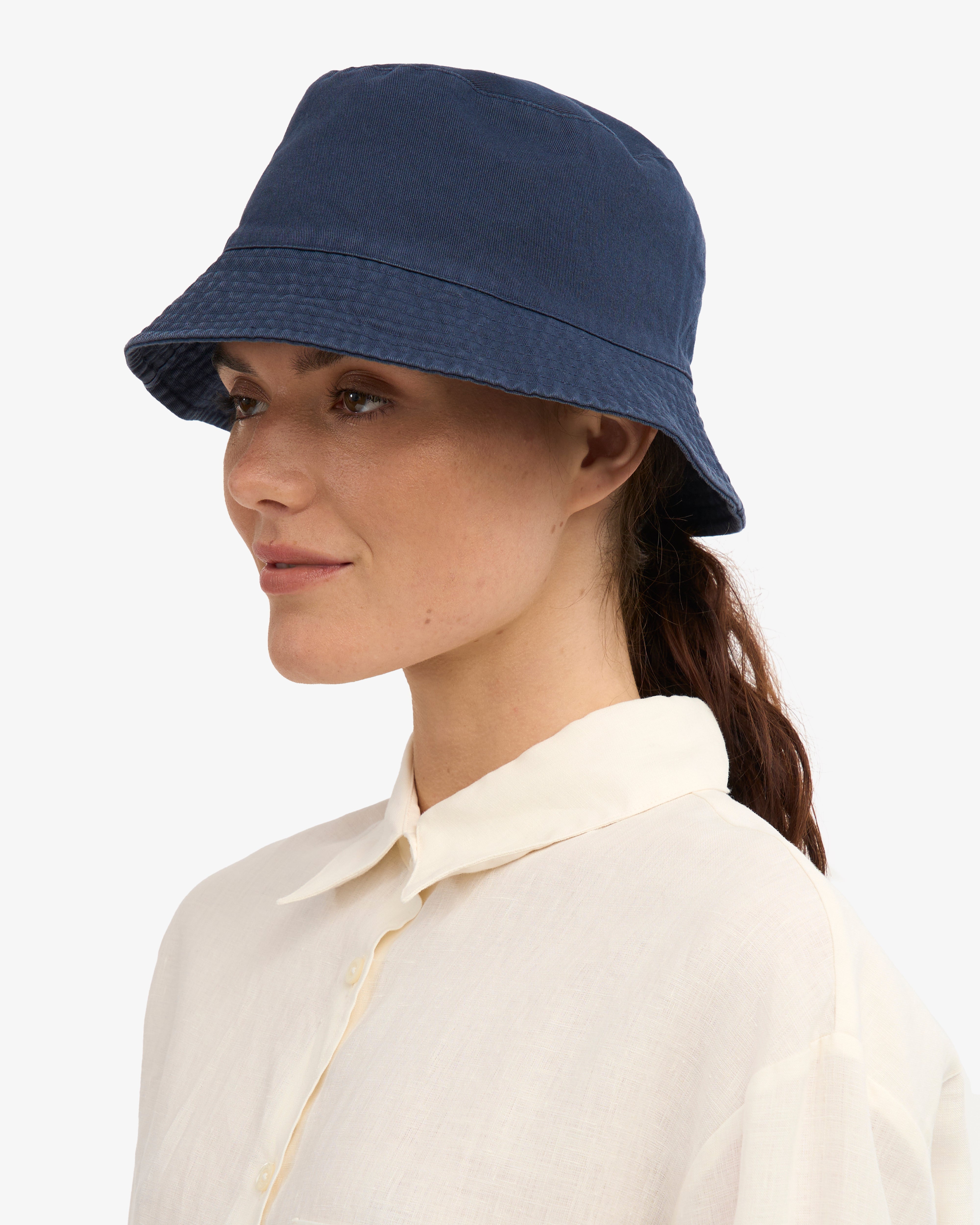 Organic Cotton Bucket Hat - Petrol Blue
