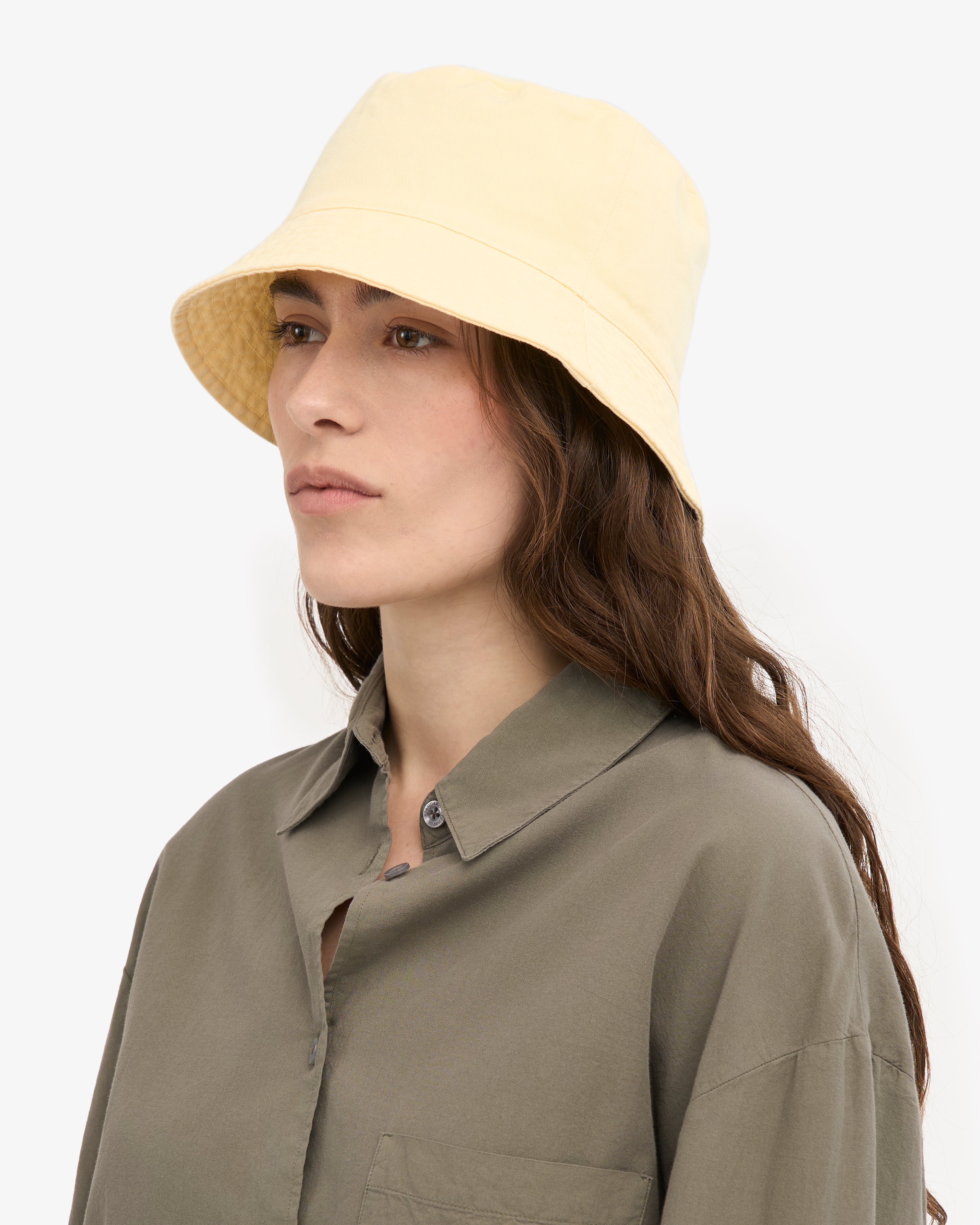 Organic Cotton Bucket Hat - Soft Yellow