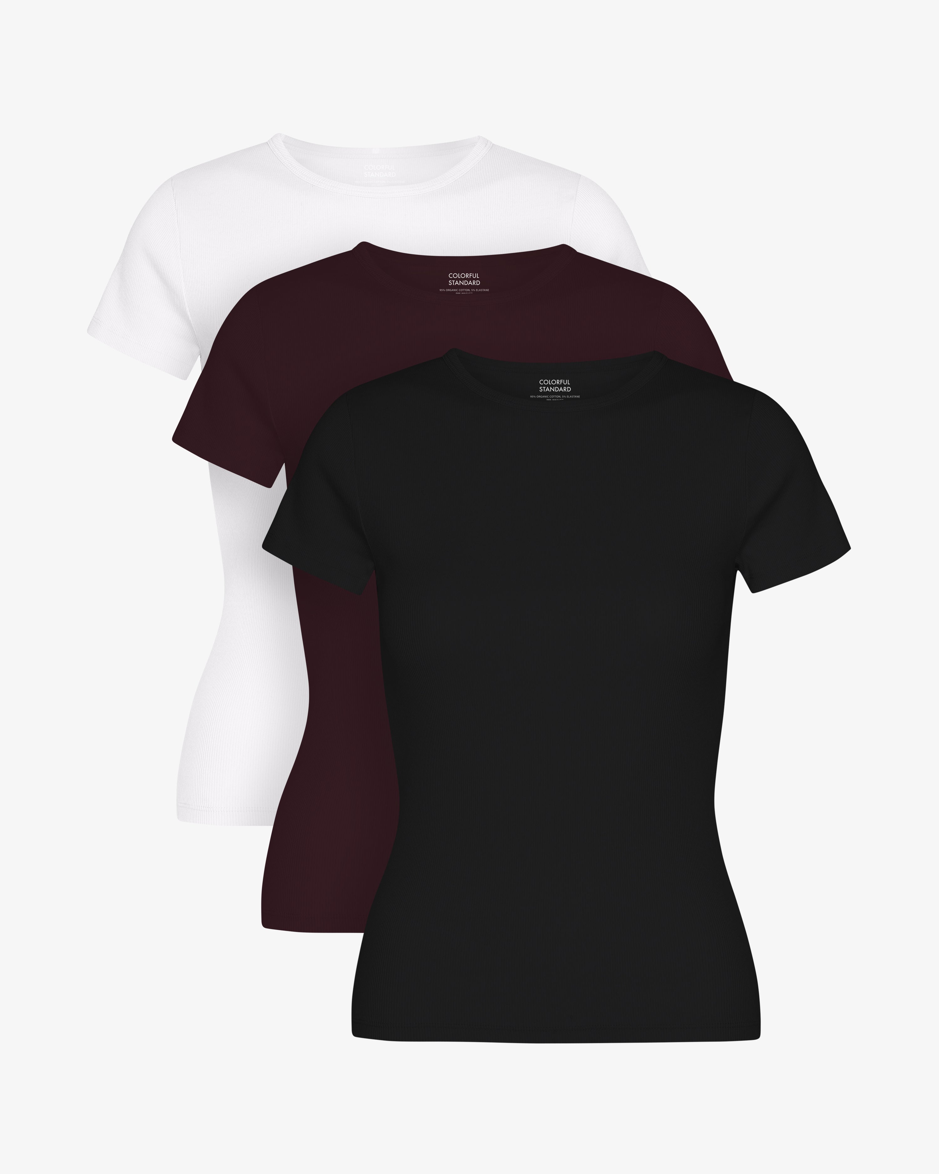 Organic Rib Tee - Mixed 02 (3-Pack)