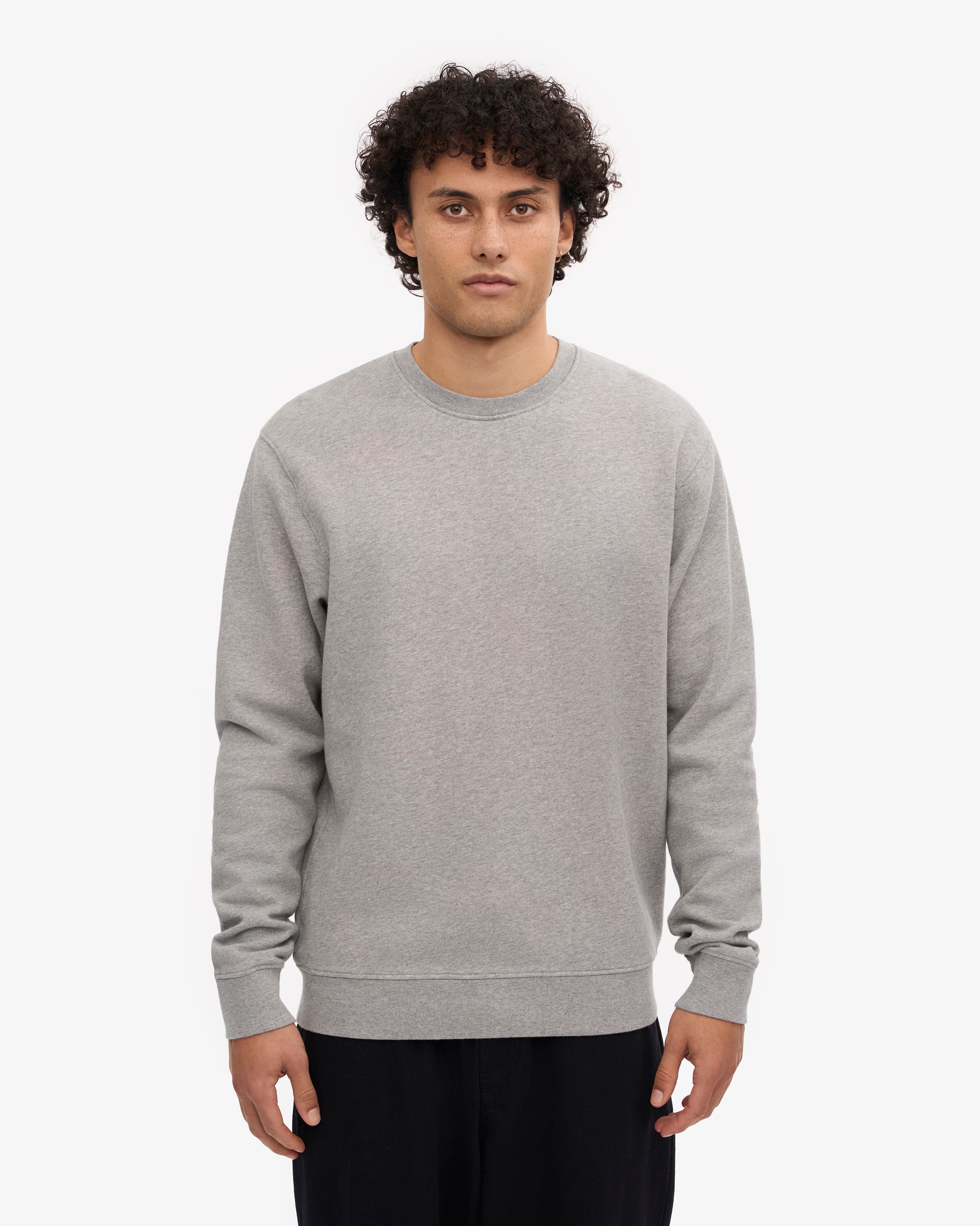 Classic Organic Crew - Heather Grey XS