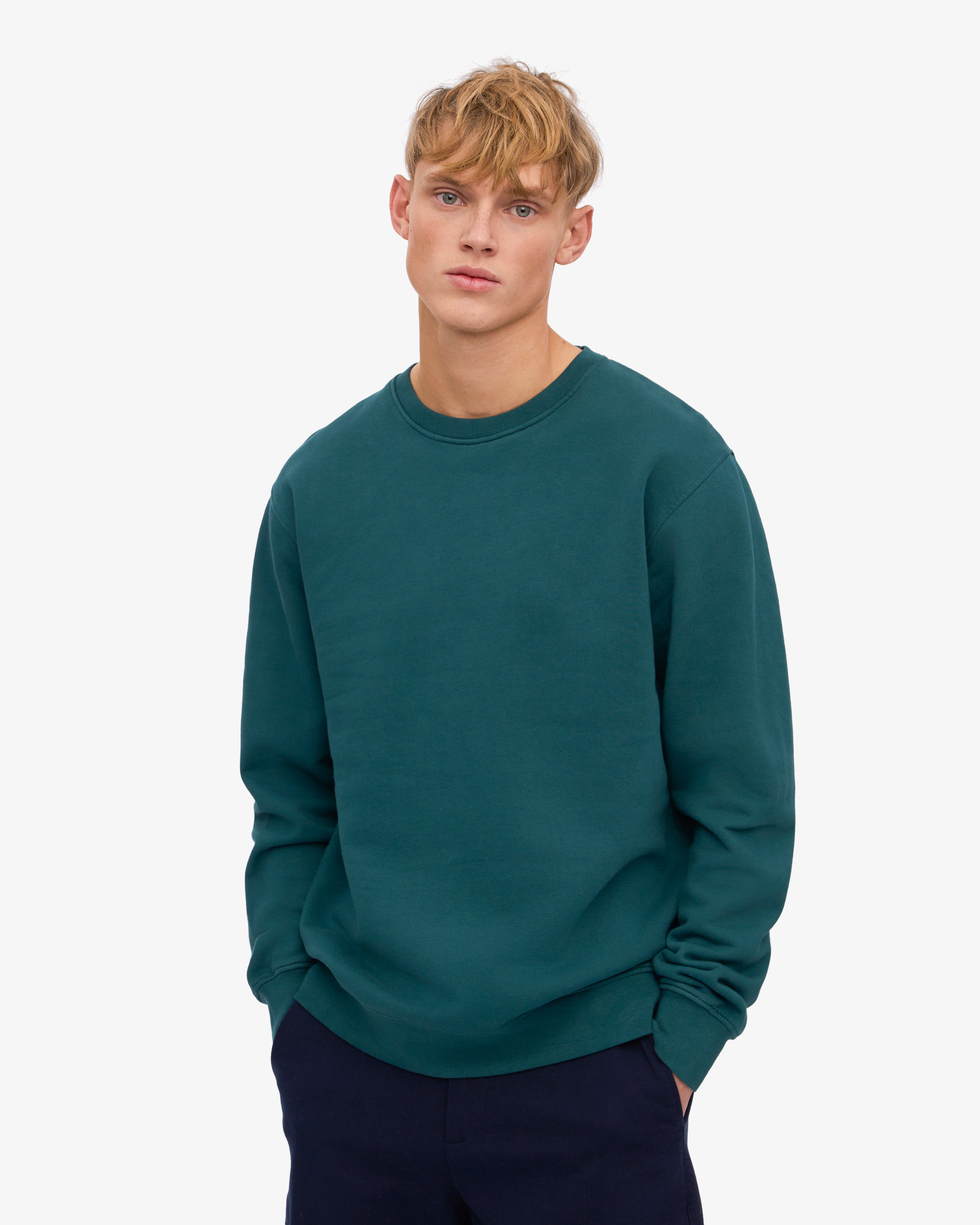 Classic Organic Crew - Ocean Green XS