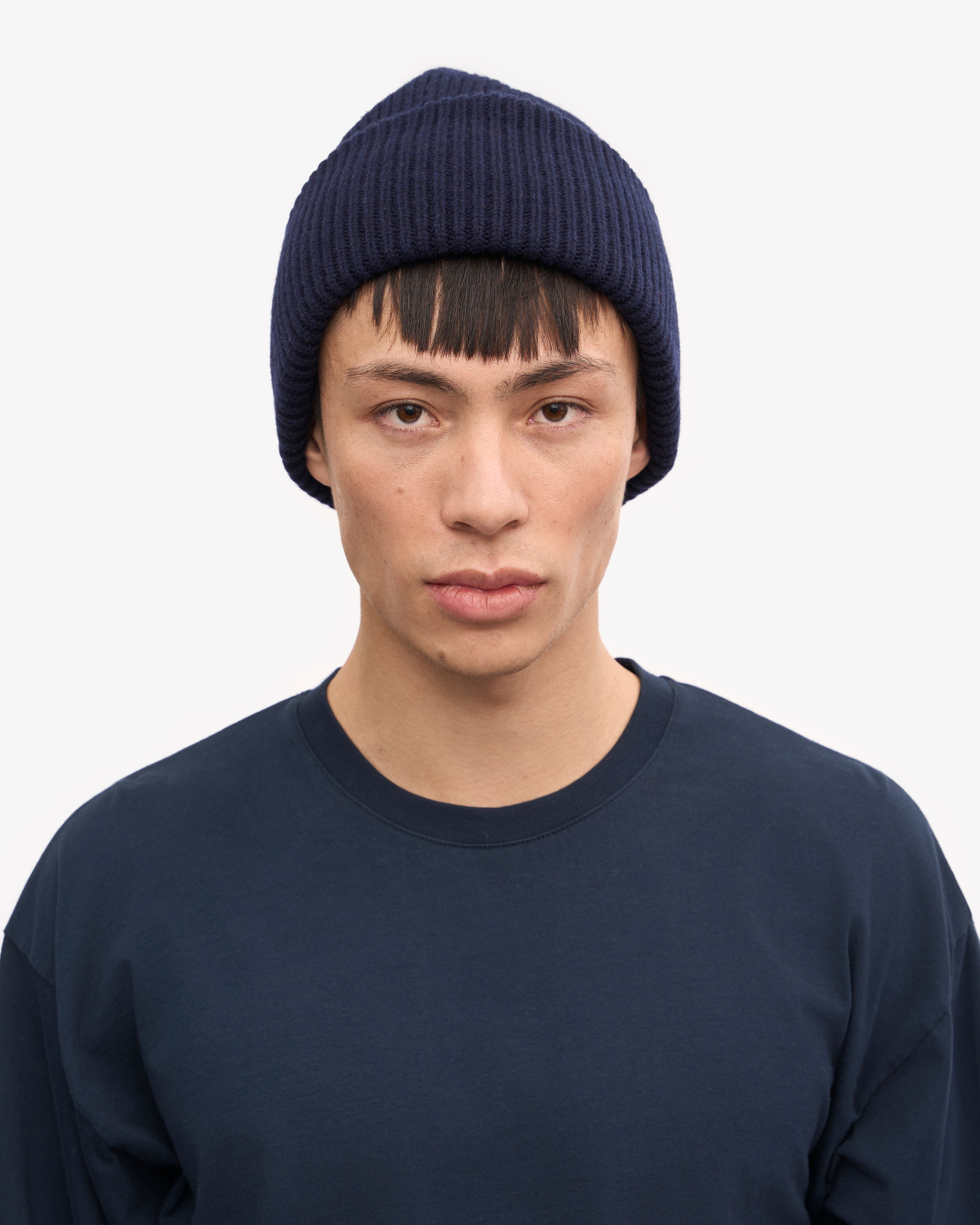 Merino Wool Hat - Navy Blue