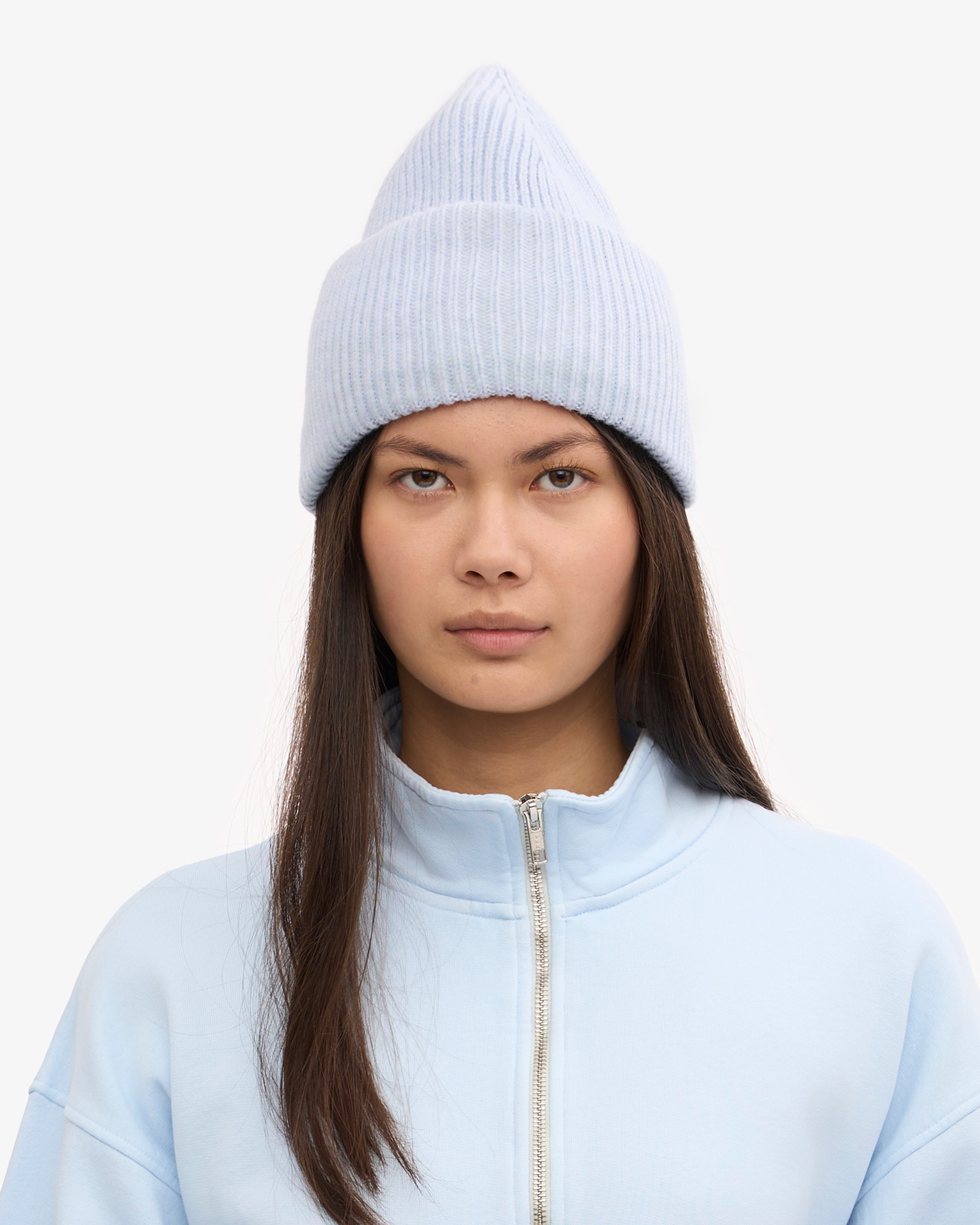 Merino Wool Hat - Polar Blue