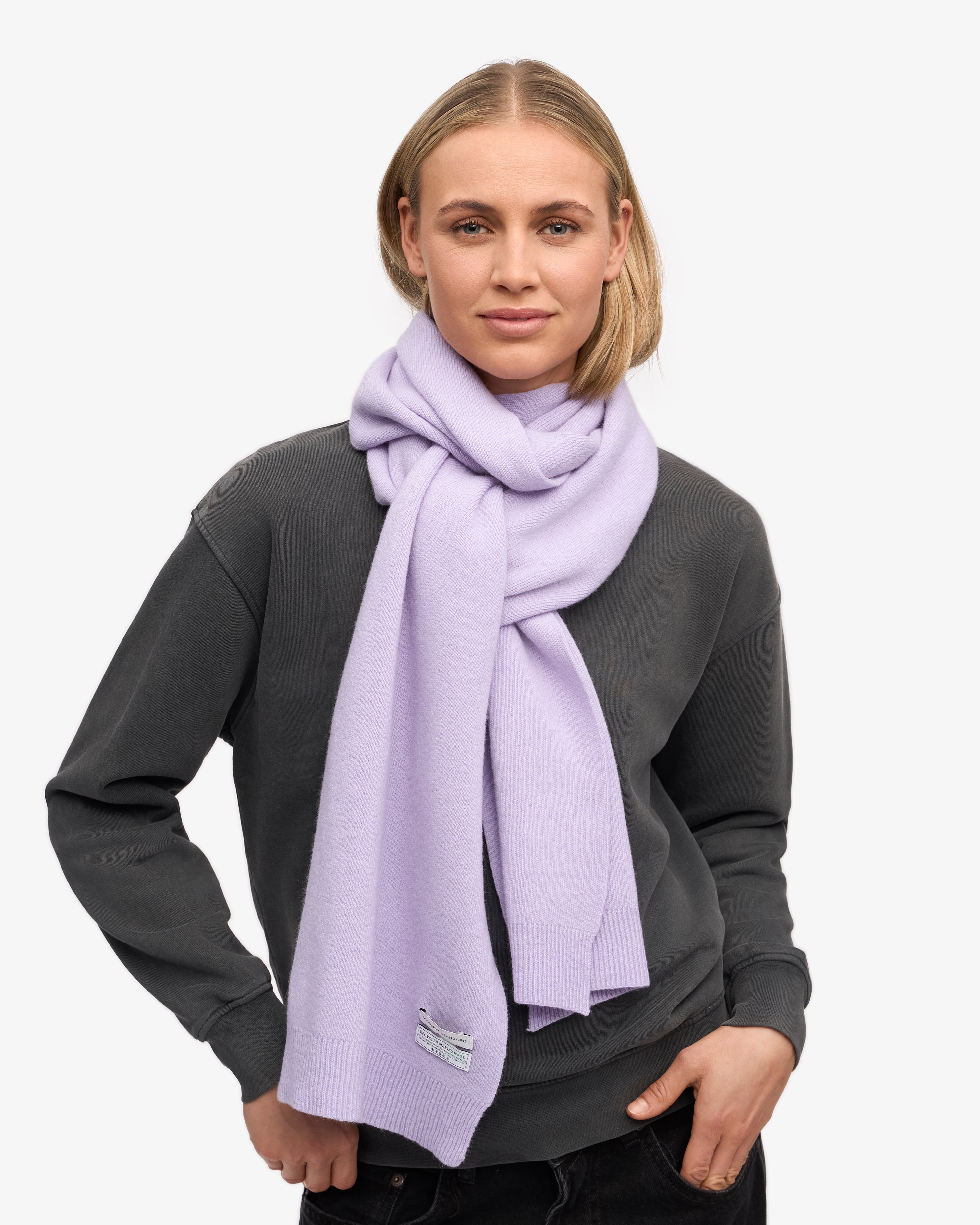 Merino Wool Scarf - Soft Lavender