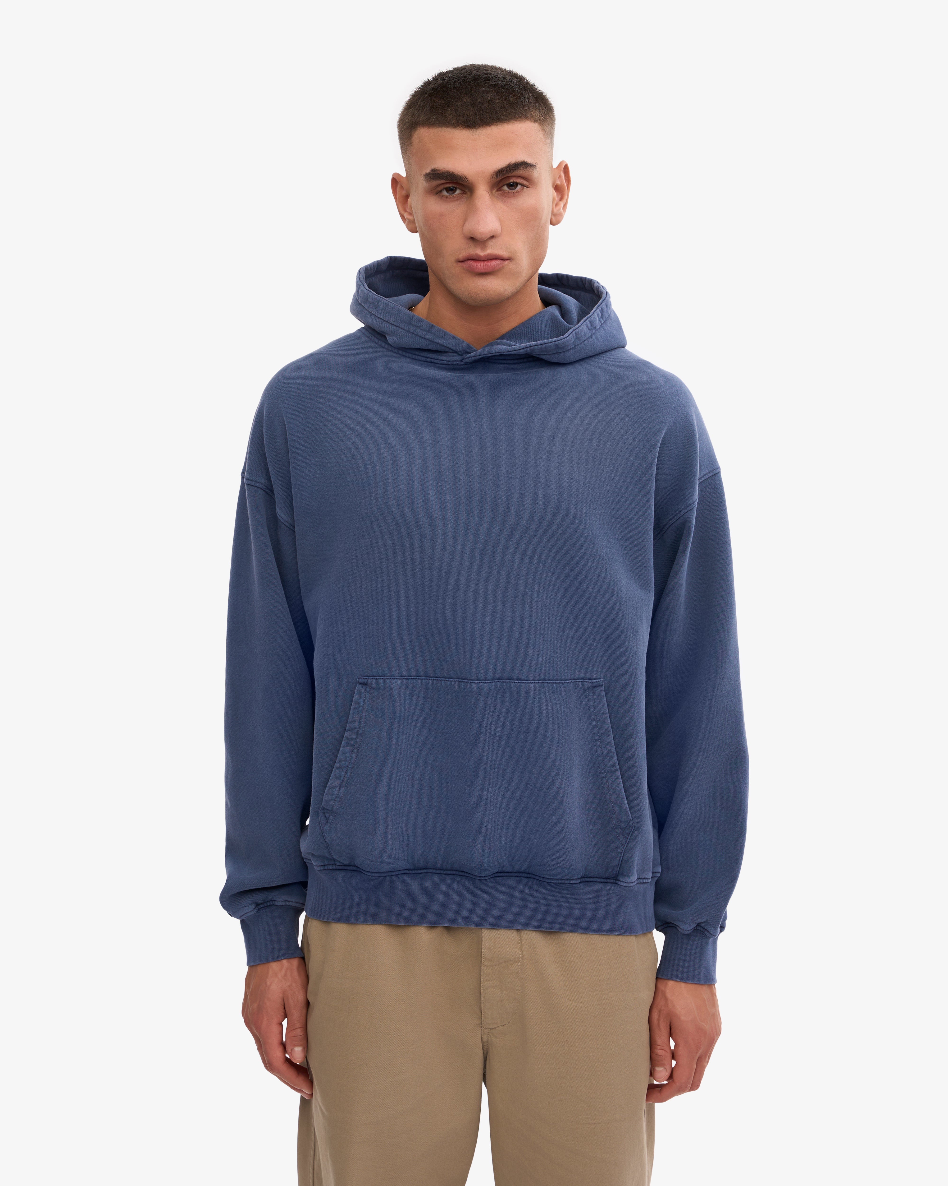 Organic Relaxed Hood Sweatsuit - Neptune Blue
