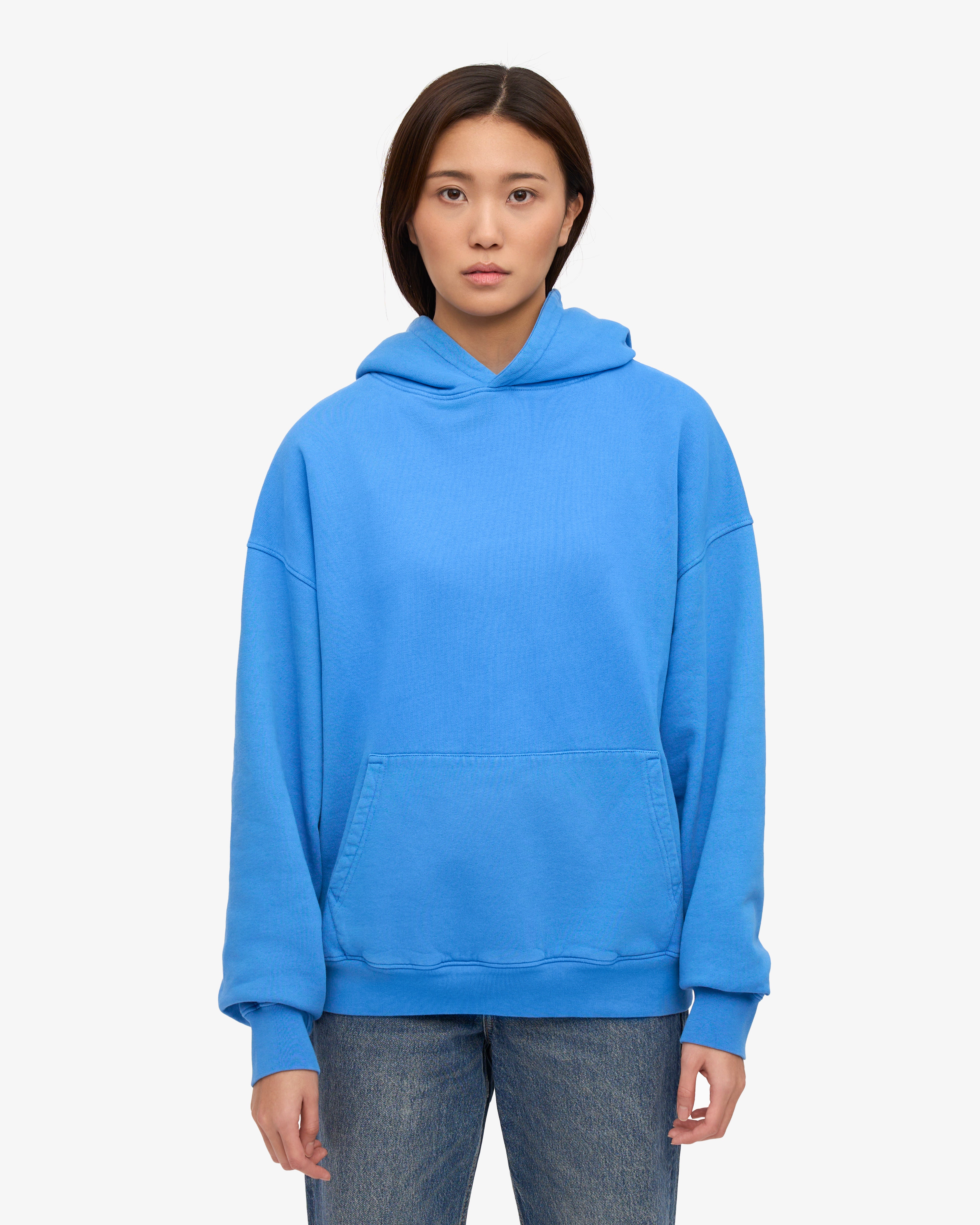 Organic Oversized Hood - Pacific Blue