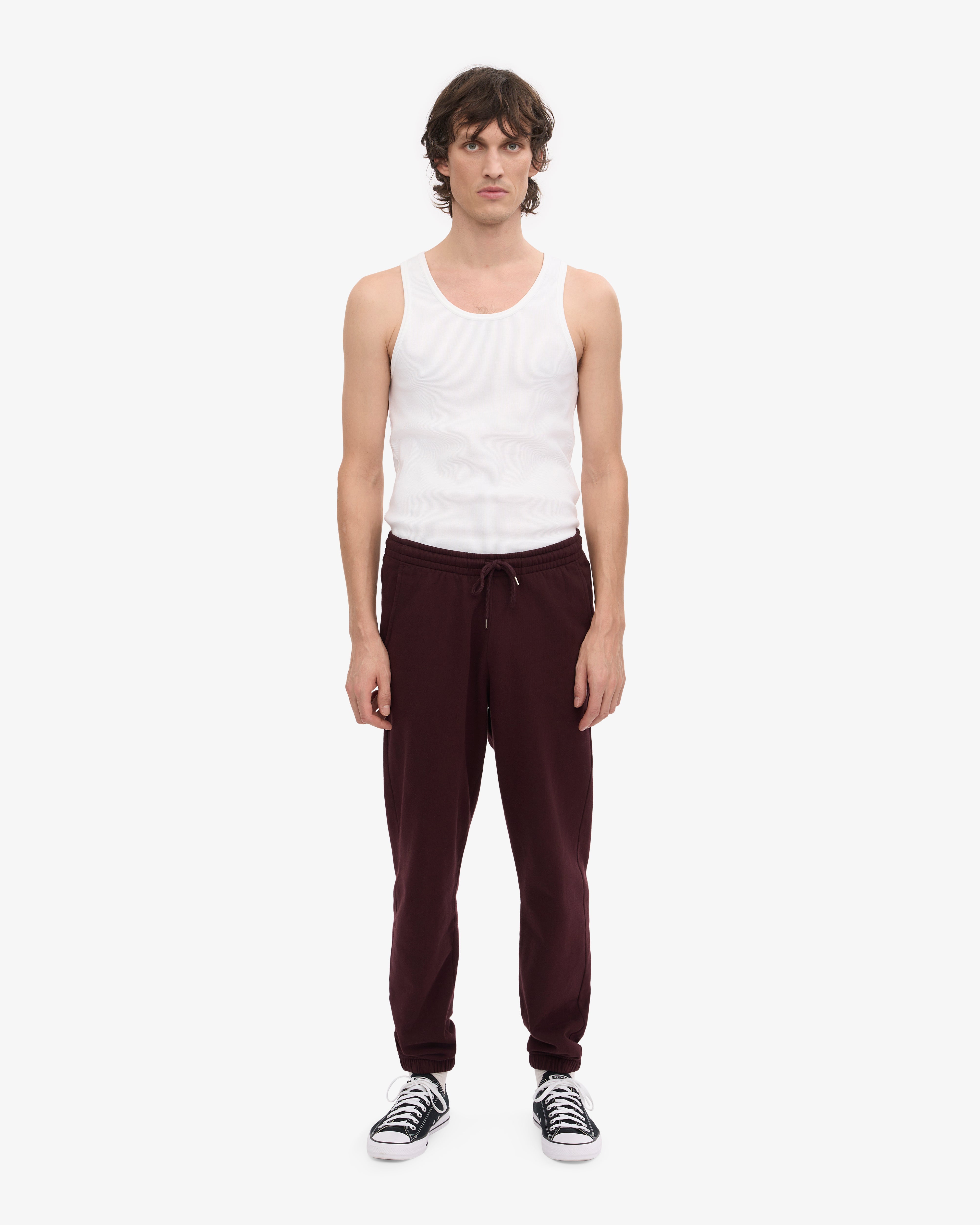 Organic Sweatpants - Oxblood Red XS