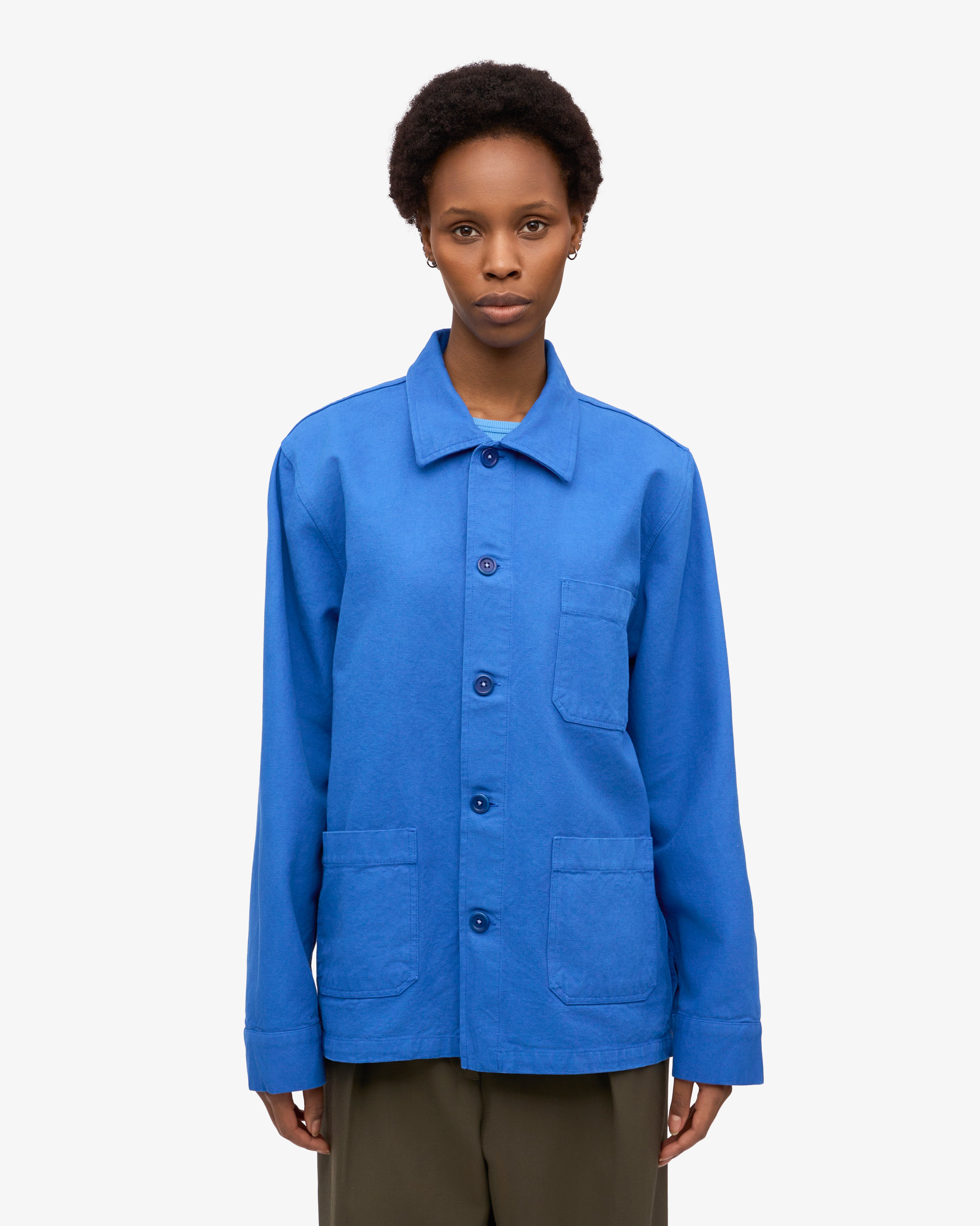 Organic Workwear Jacket - Pacific Blue