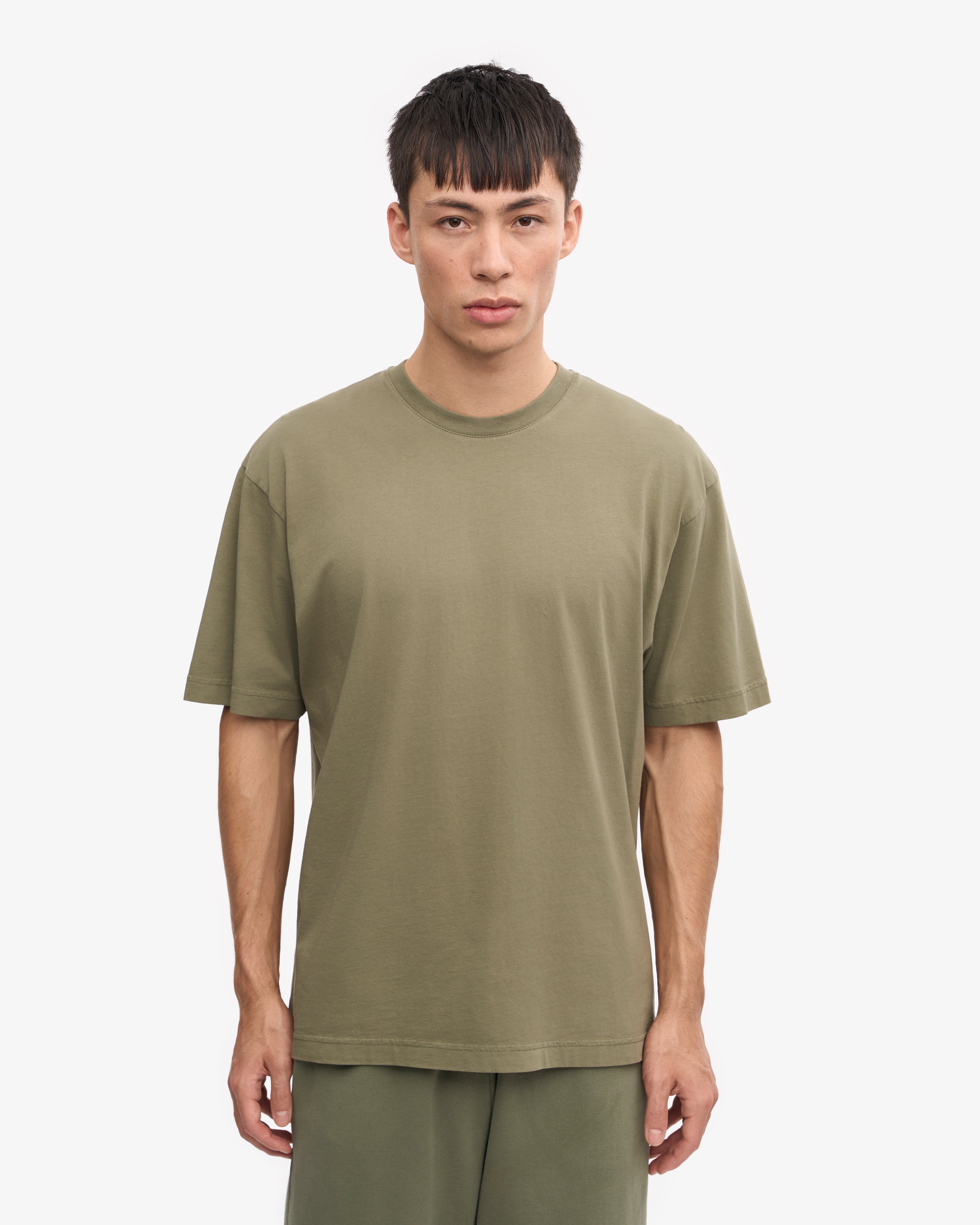 Oversized Organic T-Shirt - Dusty Olive XS