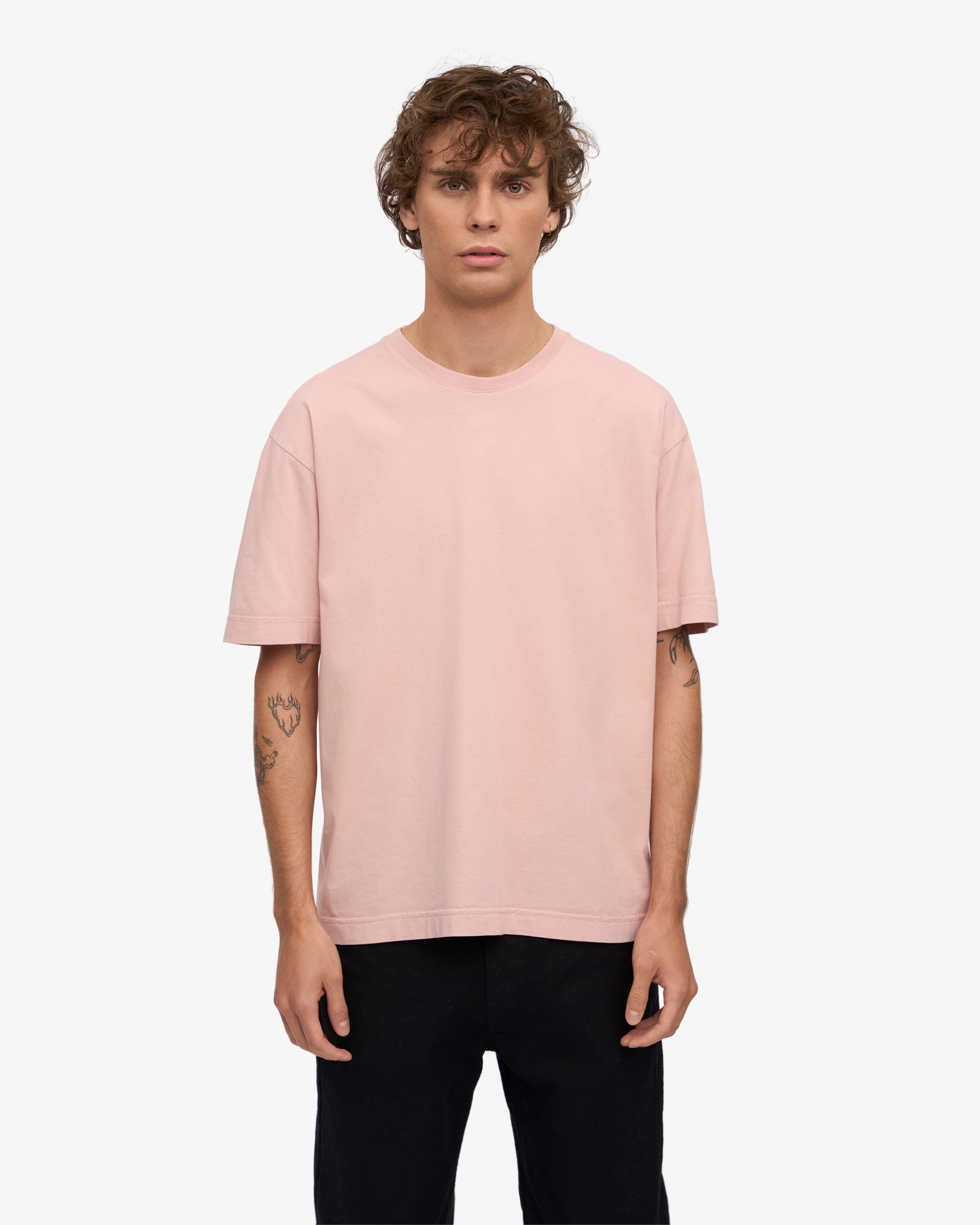 Oversized Organic T-Shirt - Faded Pink XS