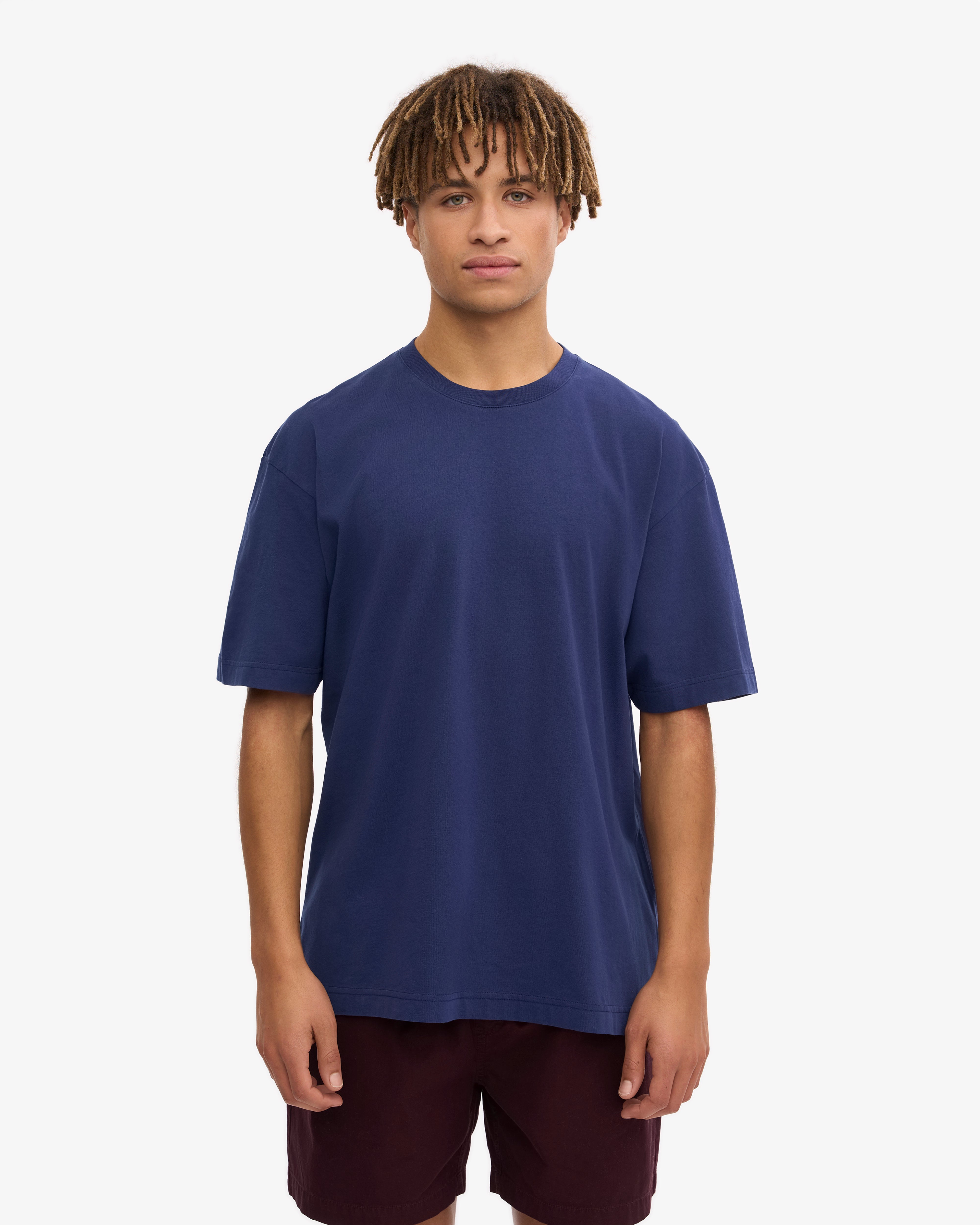 Oversized Organic T-Shirt - Marine Blue XS