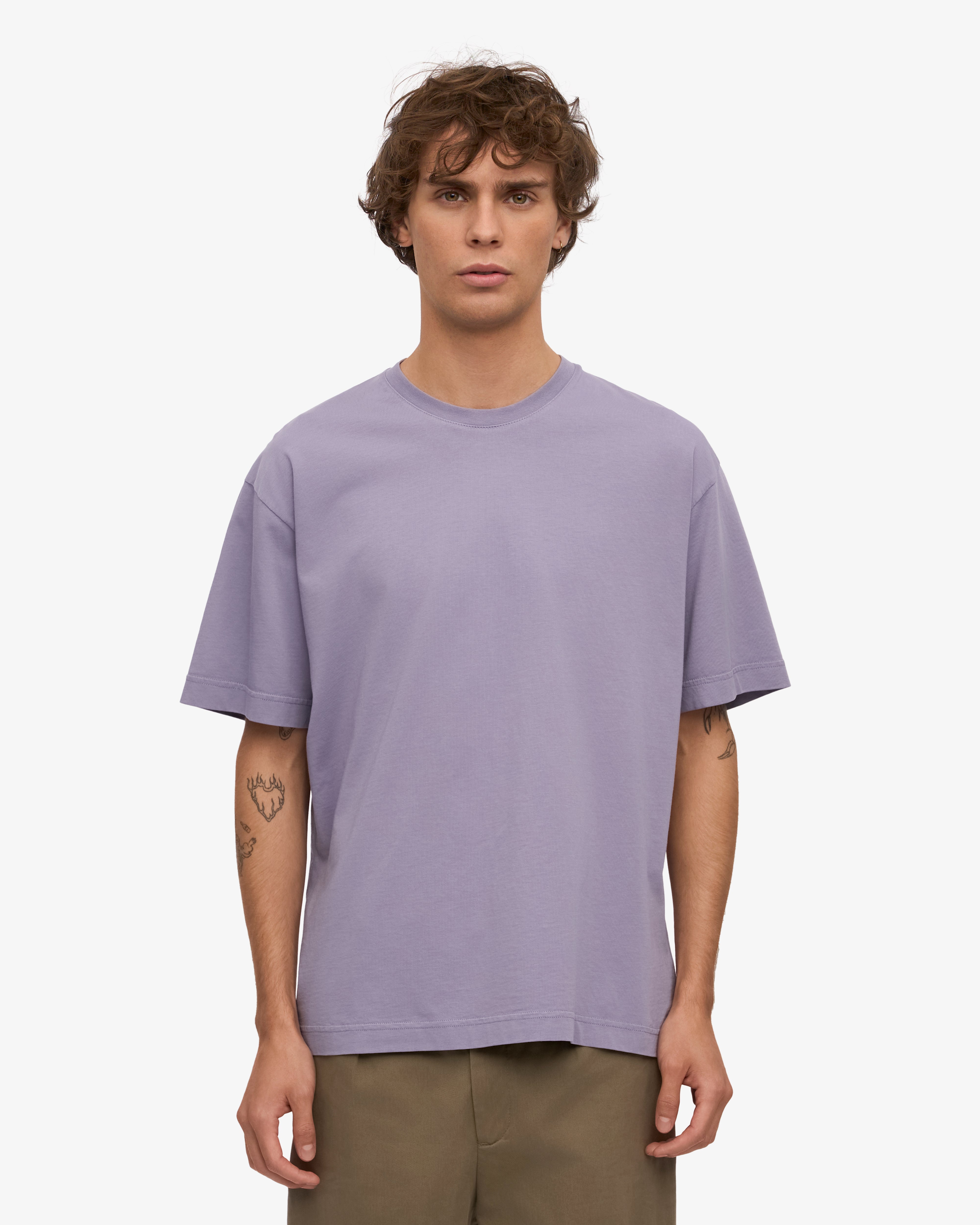 Oversized Organic T-Shirt - Purple Jade XS