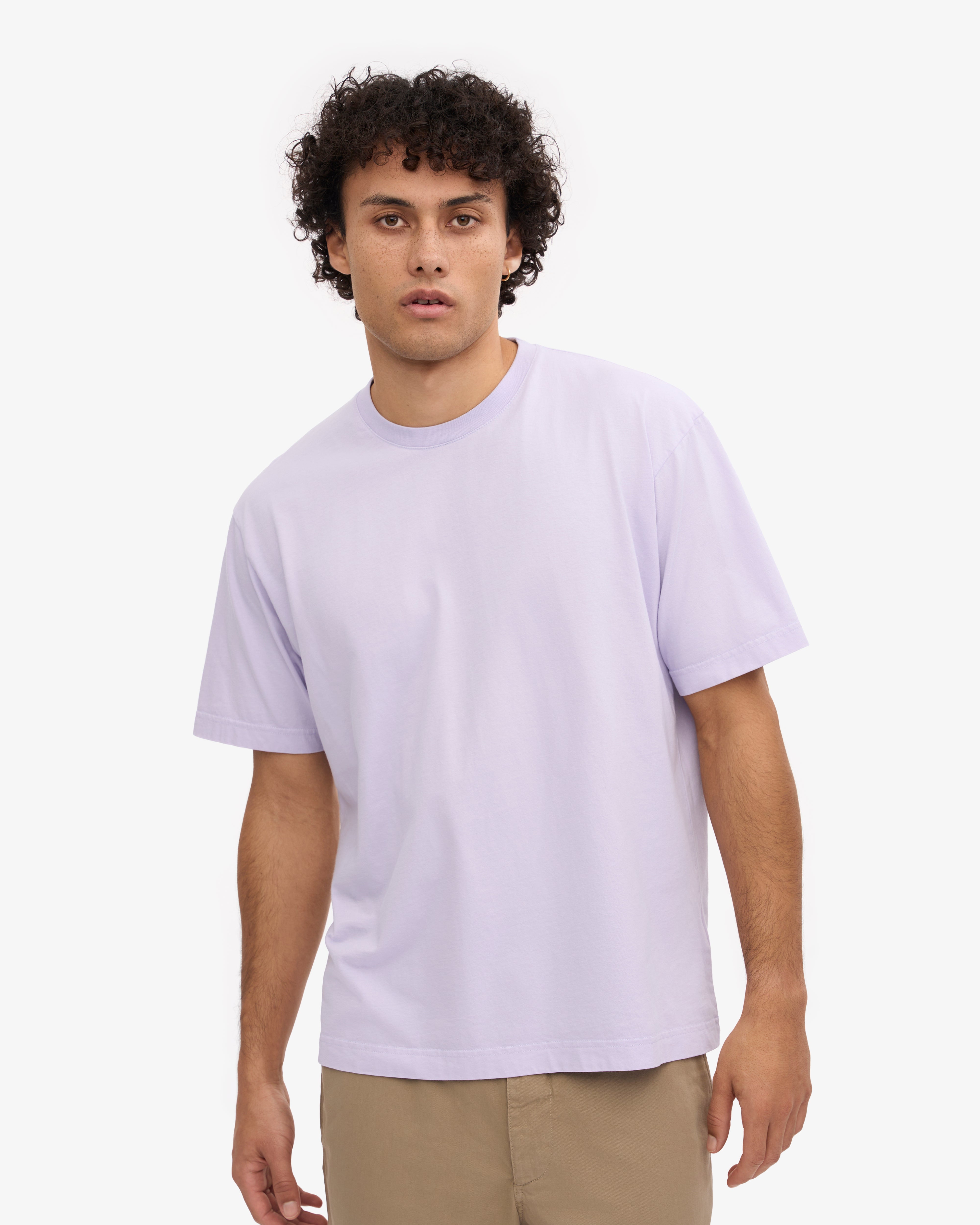 Oversized Organic T-Shirt - Soft Lavender XS