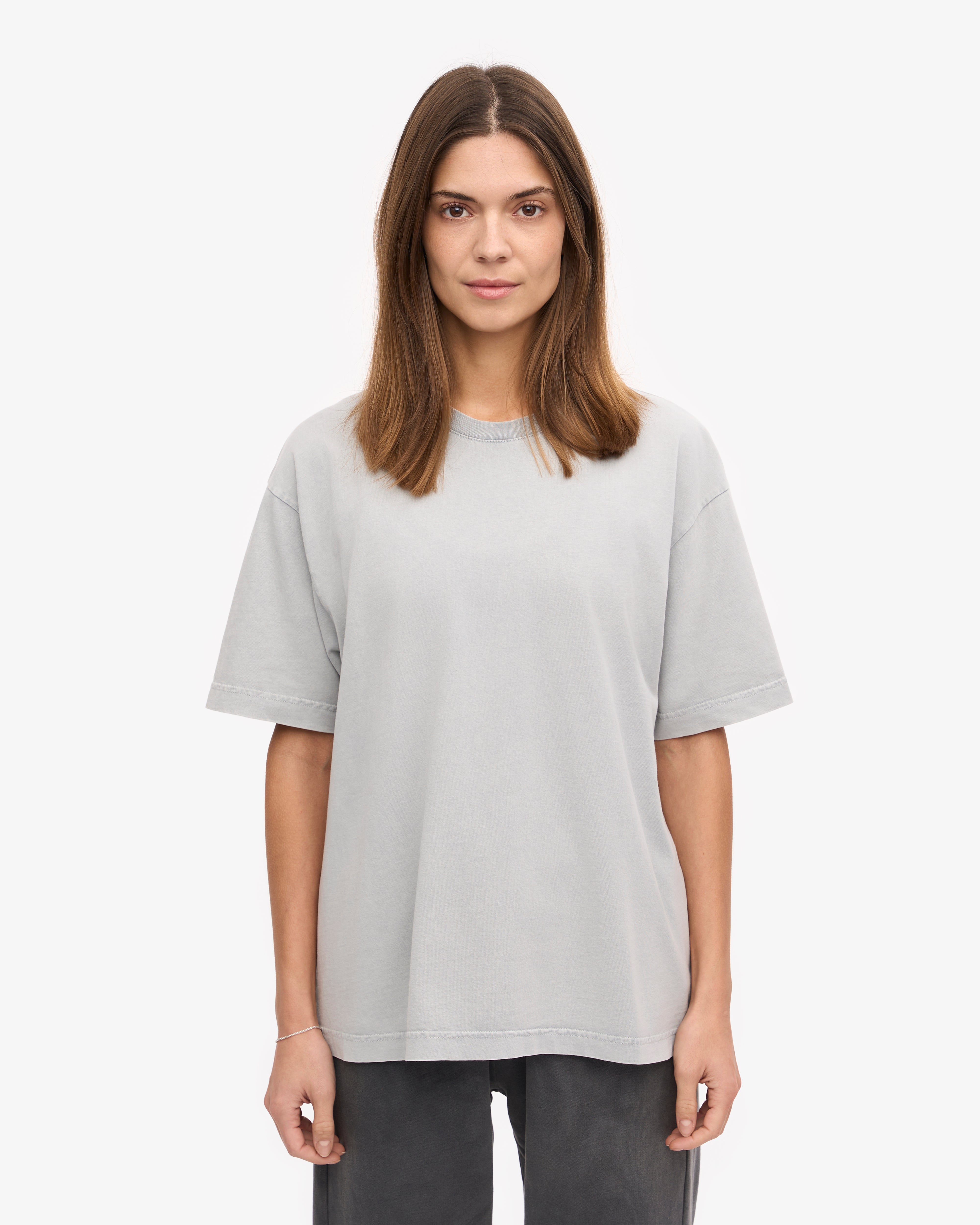 Oversized Organic T-Shirt - Faded Grey XS