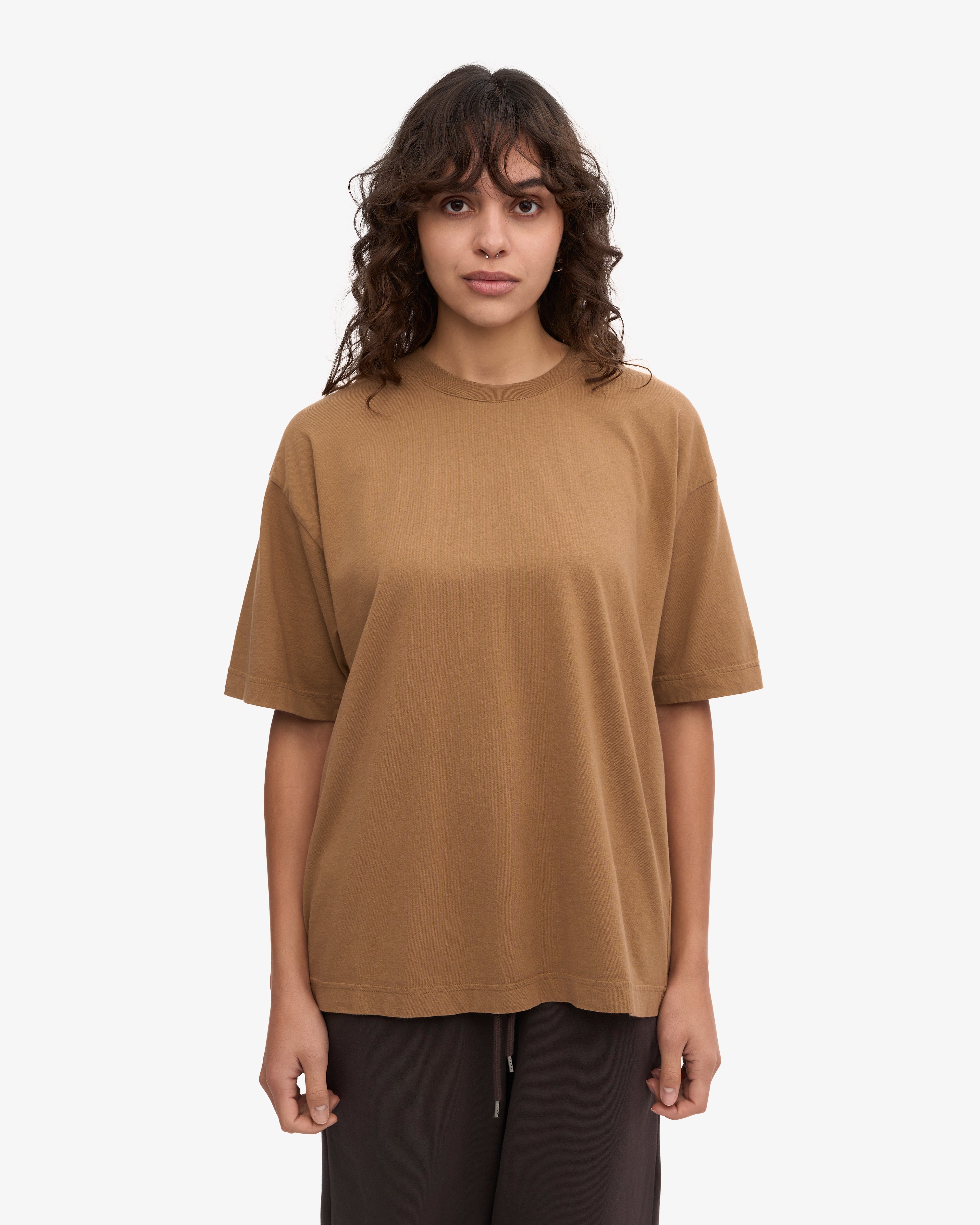 Oversized Organic T-Shirt - Sahara Camel XS