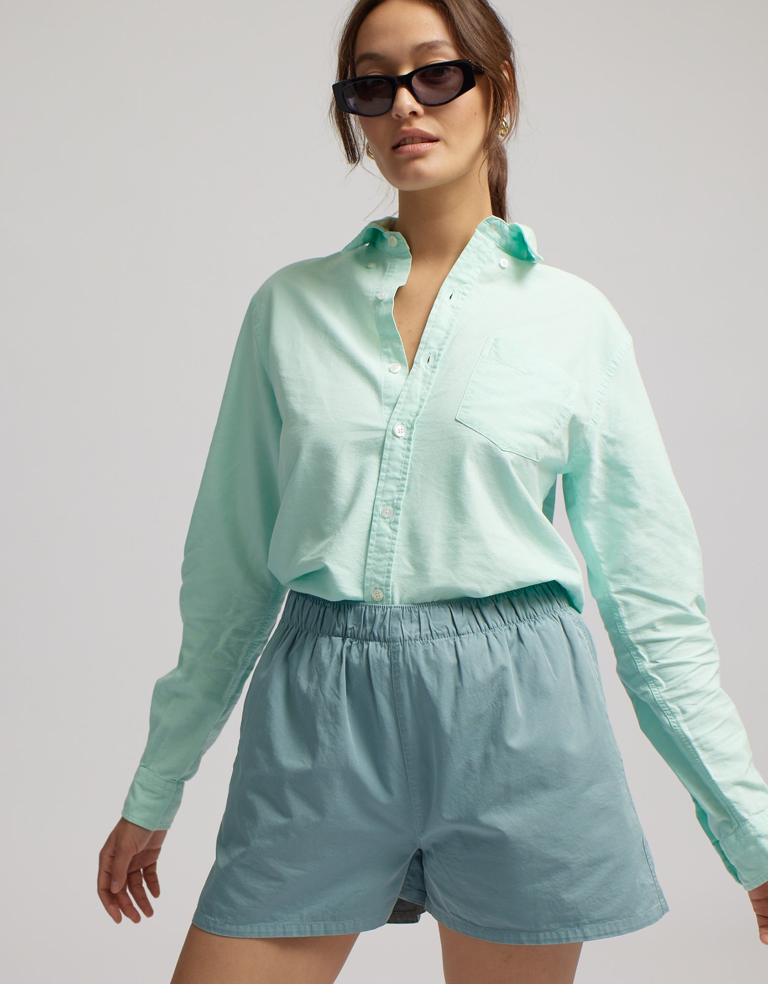 Colorful Standard Women Organic Twill Shorts Women Organic Twill Shorts Steel Blue