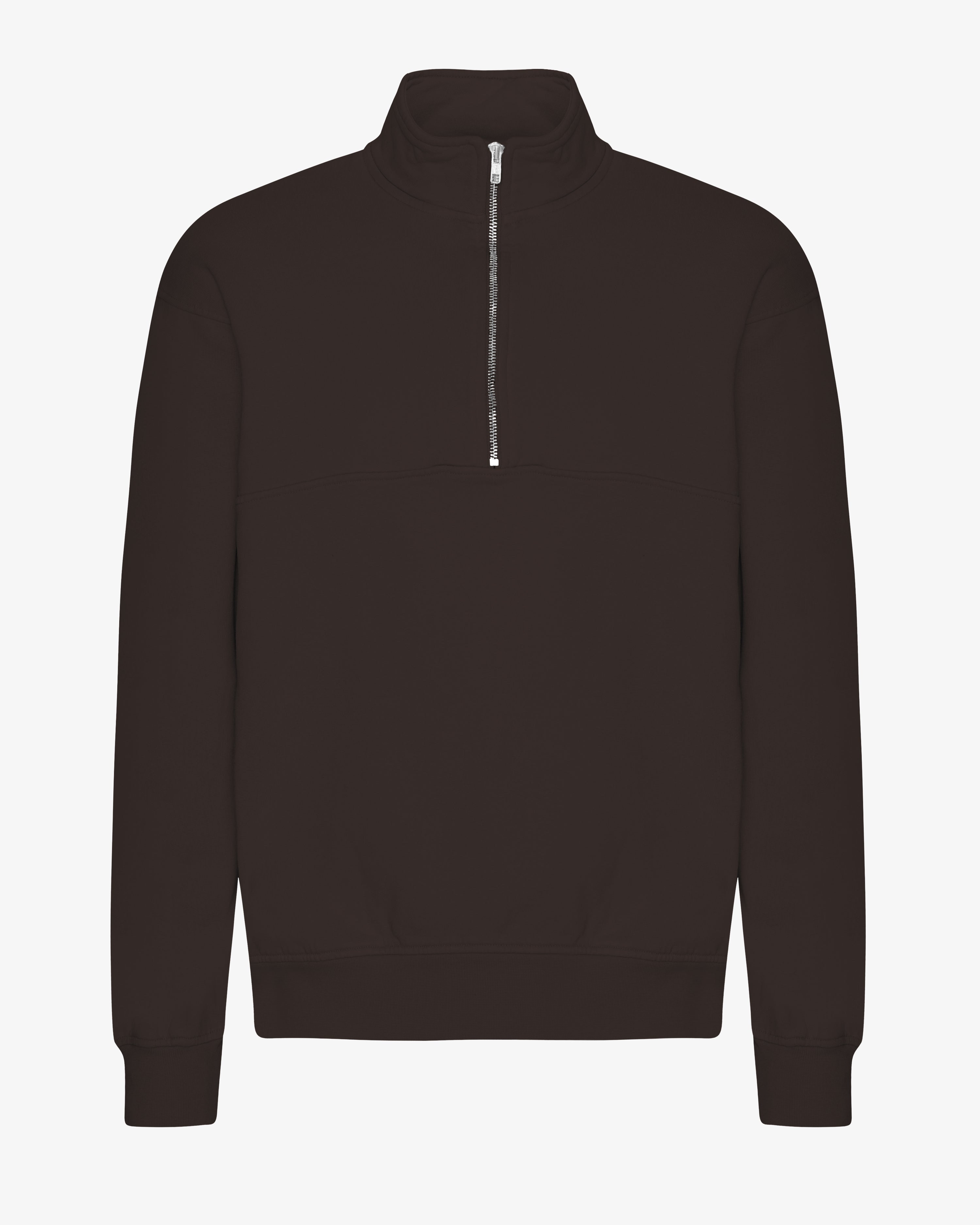 Organic Quarter Zip - Coffee Brown
